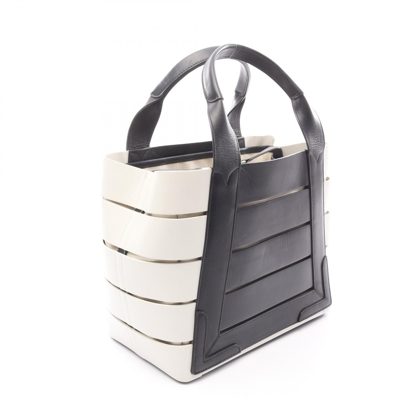 Balenciaga Balenciaga Balenciaga Marin Leather Canvas Tote Bag Leather Tote Bag 380691 DUTY FREE for USA Size ONE SIZE - 2 Thumbnail