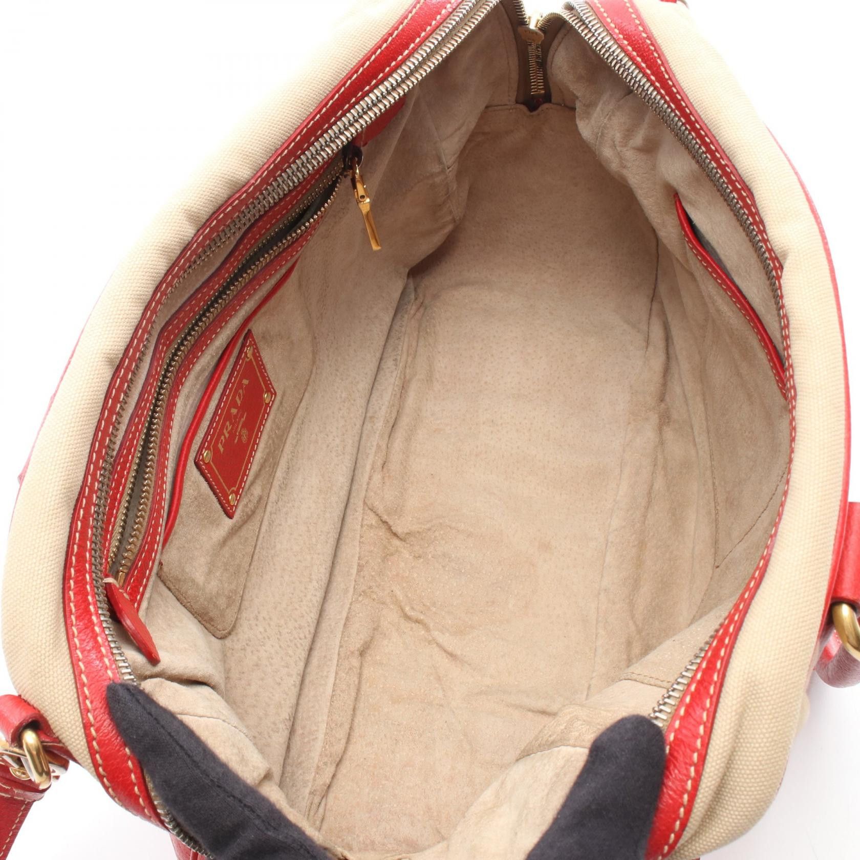 Prada Prada PRADA 2way Canvas Leather Handbag Textile Handbag BL0713 DUTY FREE for USA Size ONE SIZE - 3 Thumbnail