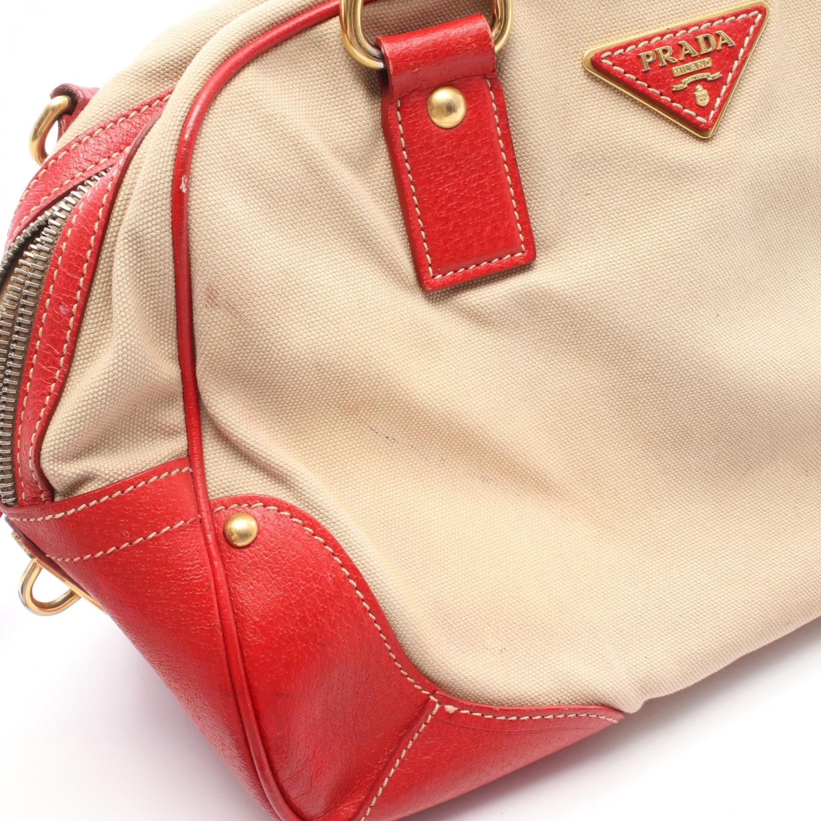Prada Prada PRADA 2way Canvas Leather Handbag Textile Handbag BL0713 DUTY FREE for USA Size ONE SIZE - 7 Thumbnail