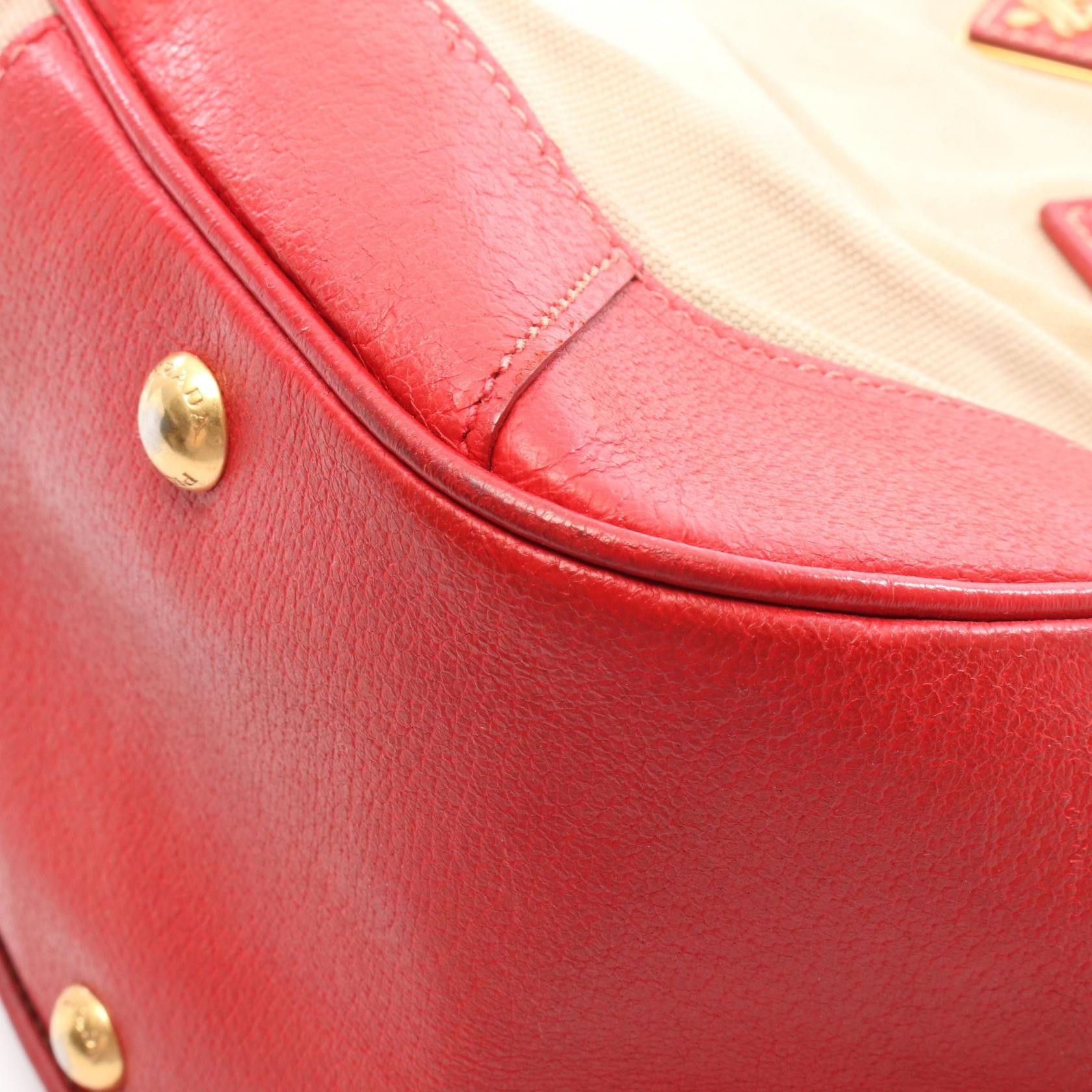 Prada Prada PRADA 2way Canvas Leather Handbag Textile Handbag BL0713 DUTY FREE for USA Size ONE SIZE - 9 Thumbnail