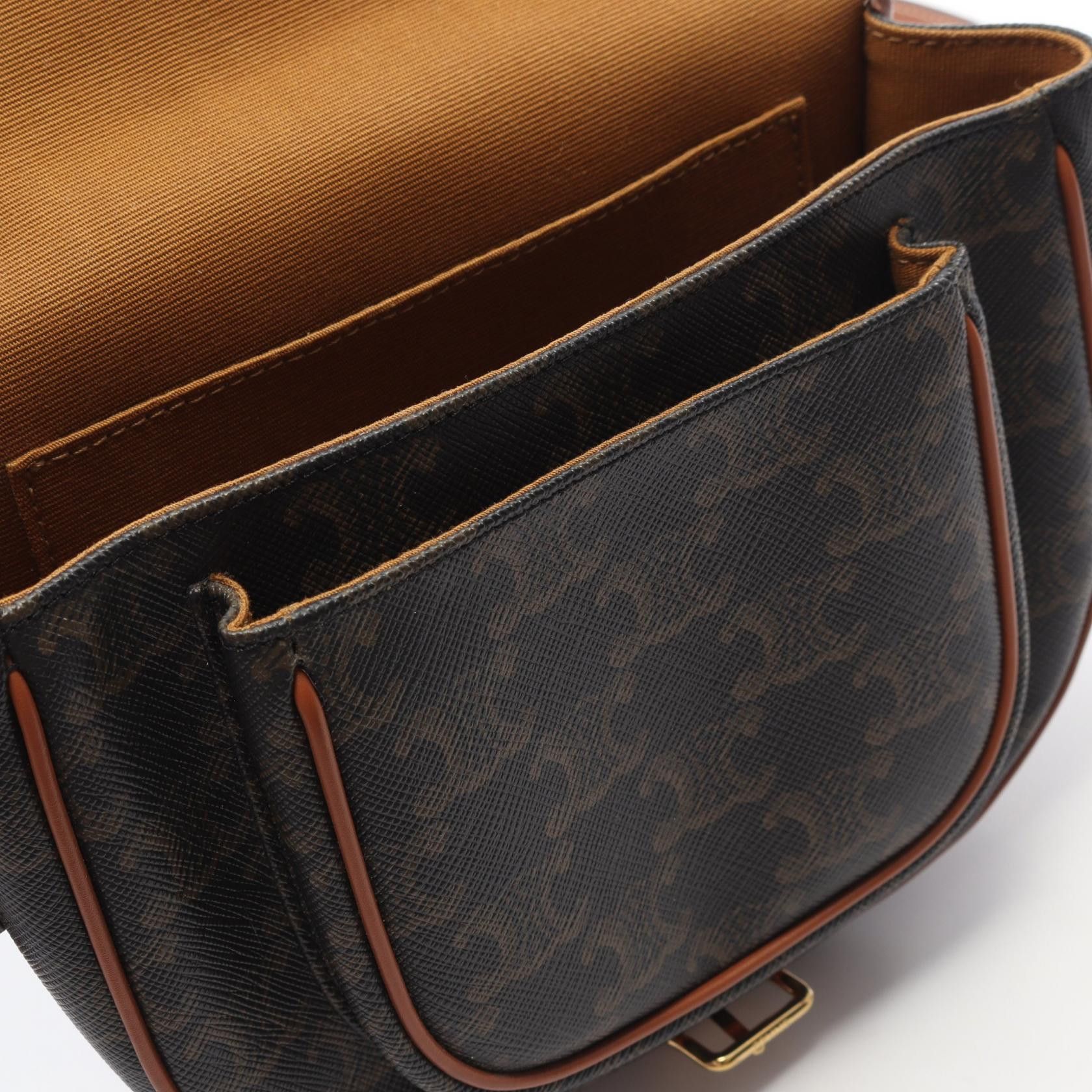 Celine Celine CELINE Folco Medium Bag Triomphe Coated Canvas Shoulder Bag Leather Shoulder Bag DUTY FREE for USA Size ONE SIZE - 7 Thumbnail