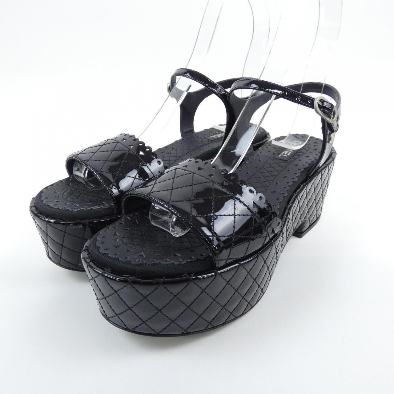 Chanel Chanel Chanel Patent Calfskin Sandals Leather Shoes G31341X01012 DUTY FREE for USA Size ONE SIZE - 3 Thumbnail