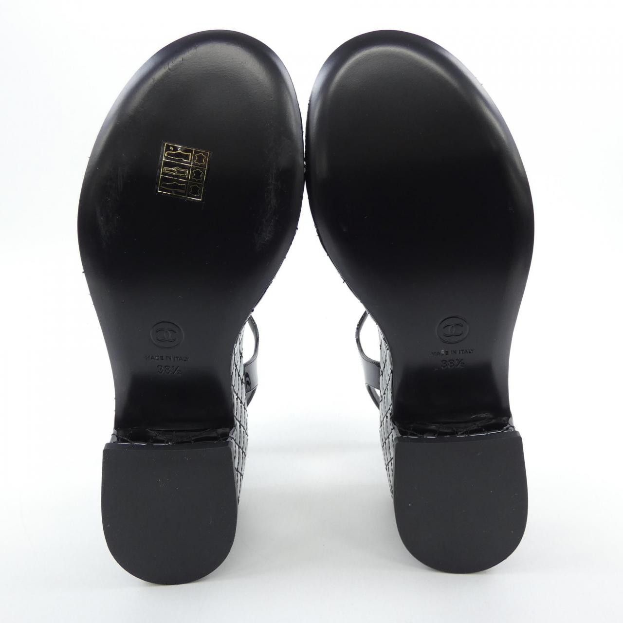 Chanel Chanel Chanel Patent Calfskin Sandals Leather Shoes G31341X01012 DUTY FREE for USA Size ONE SIZE - 4 Thumbnail
