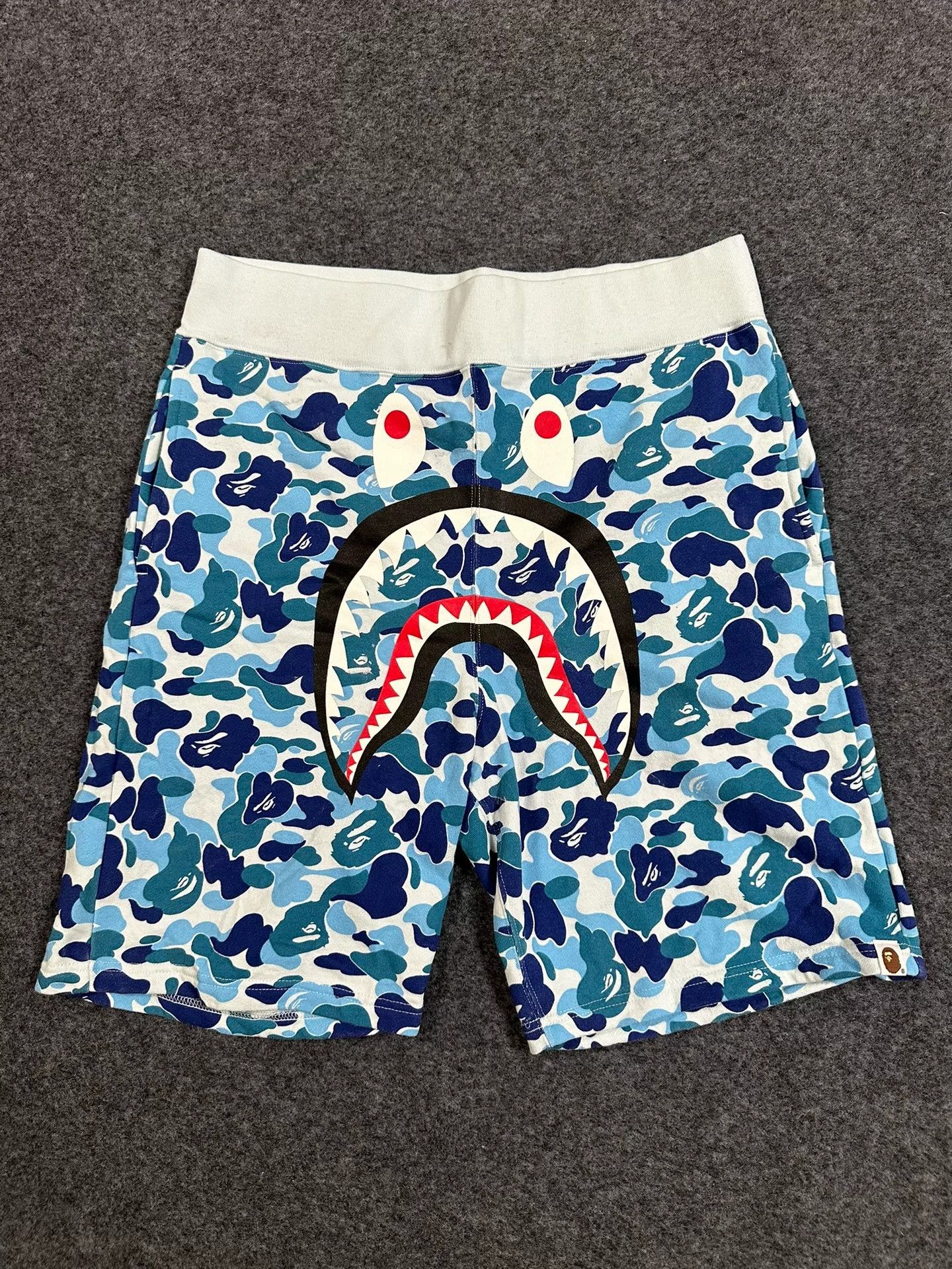Bape A Bathing Ape Blue ABC Camo Shark Shorts XL Size US 36 / EU 52 - 2 Thumbnail