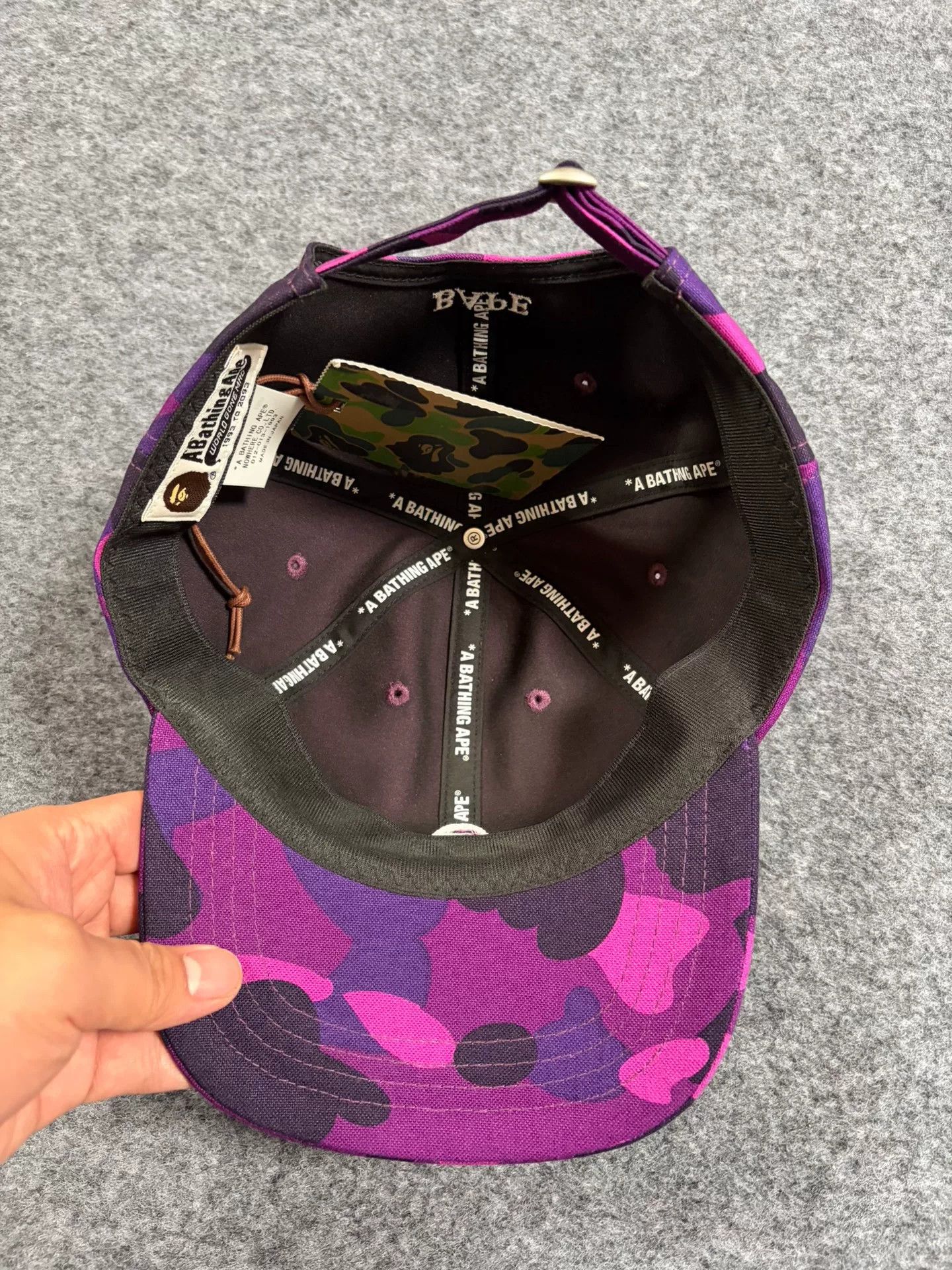 Bape A Bathing Ape Purple Camo Baseball Cap One Size Size ONE SIZE - 4 Thumbnail