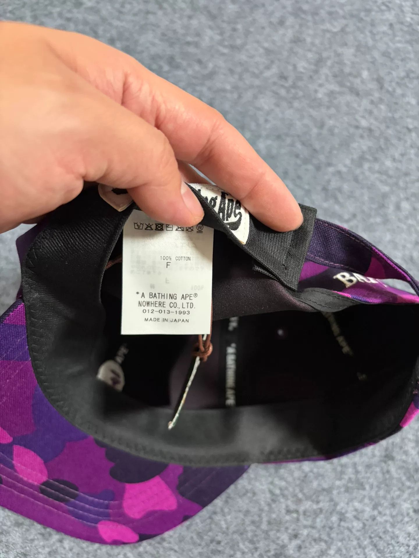 Bape A Bathing Ape Purple Camo Baseball Cap One Size Size ONE SIZE - 5 Thumbnail