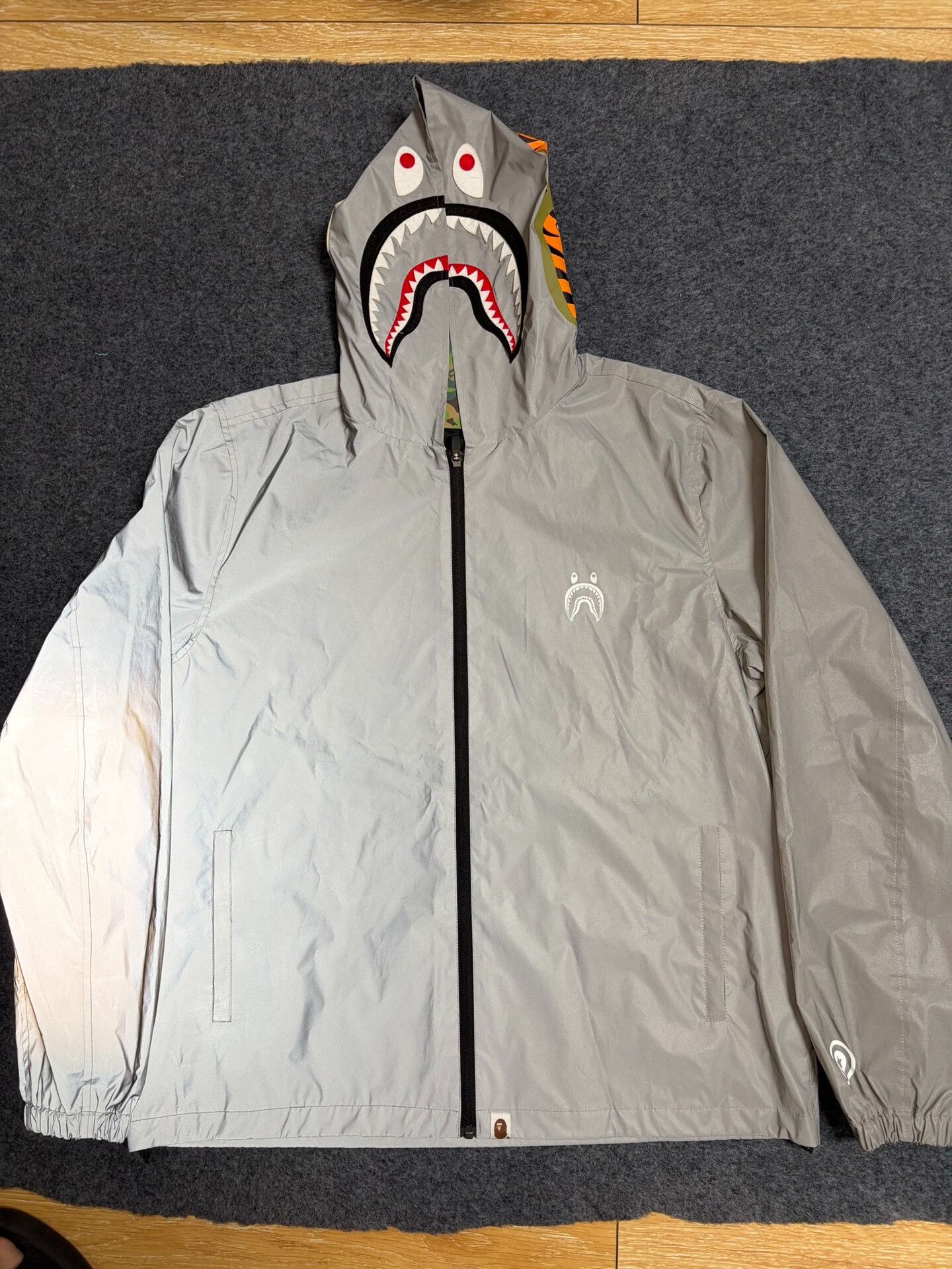 Bape A Bathing Ape 3M Reflective Shark Hoodie Size XL Size US XL / EU 56 / 4 - 2 Thumbnail