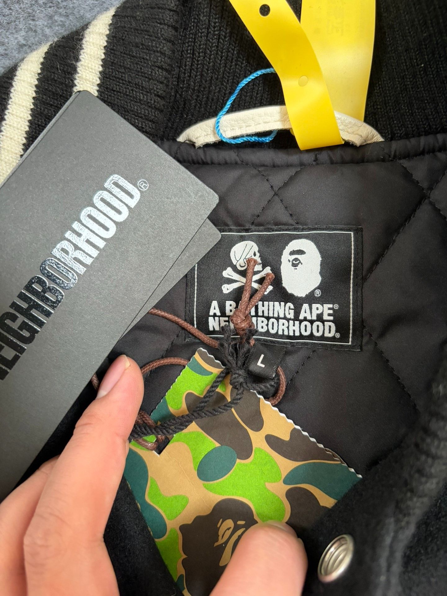 Bape × Neighborhood A Bathing Ape x Neighborhood Varsity Jacket Size L Size US L / EU 52-54 / 3 - 4 Thumbnail