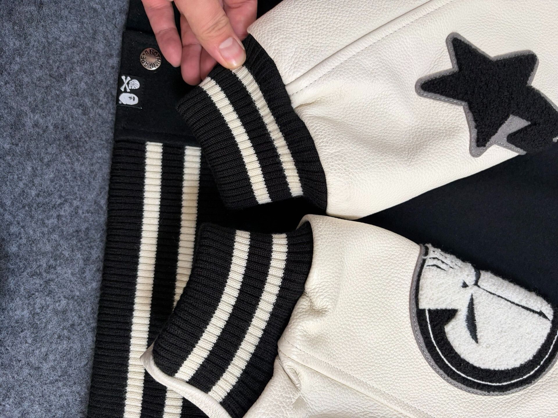 Bape × Neighborhood A Bathing Ape x Neighborhood Varsity Jacket Size L Size US L / EU 52-54 / 3 - 5 Thumbnail