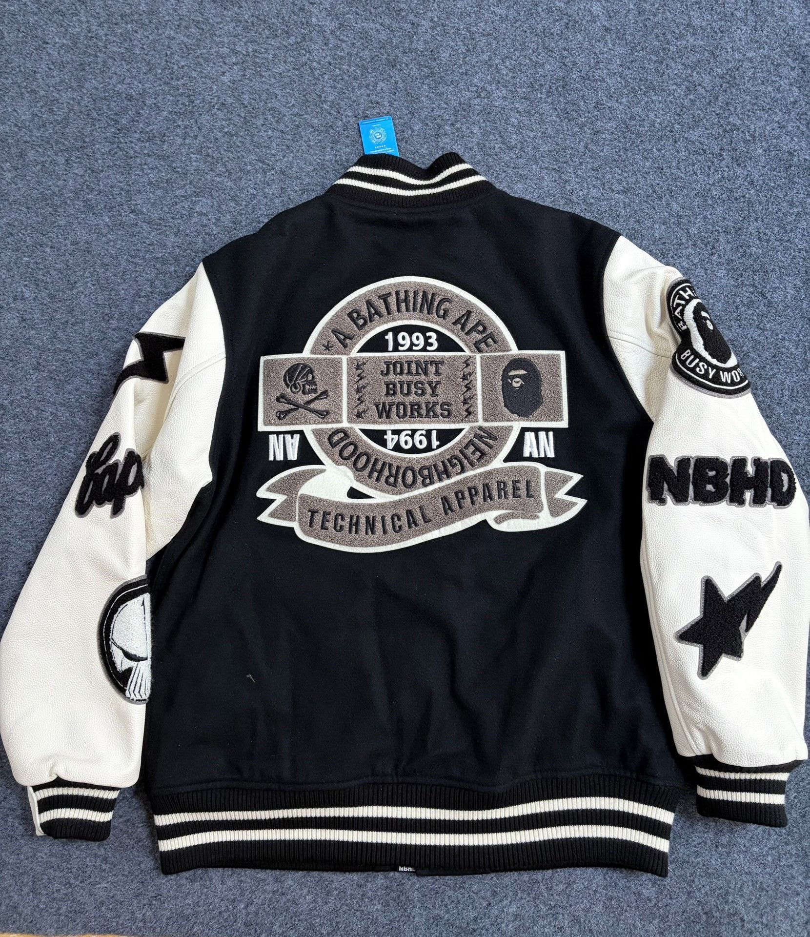 Bape × Neighborhood A Bathing Ape x Neighborhood Varsity Jacket Size L Size US L / EU 52-54 / 3 - 3 Thumbnail