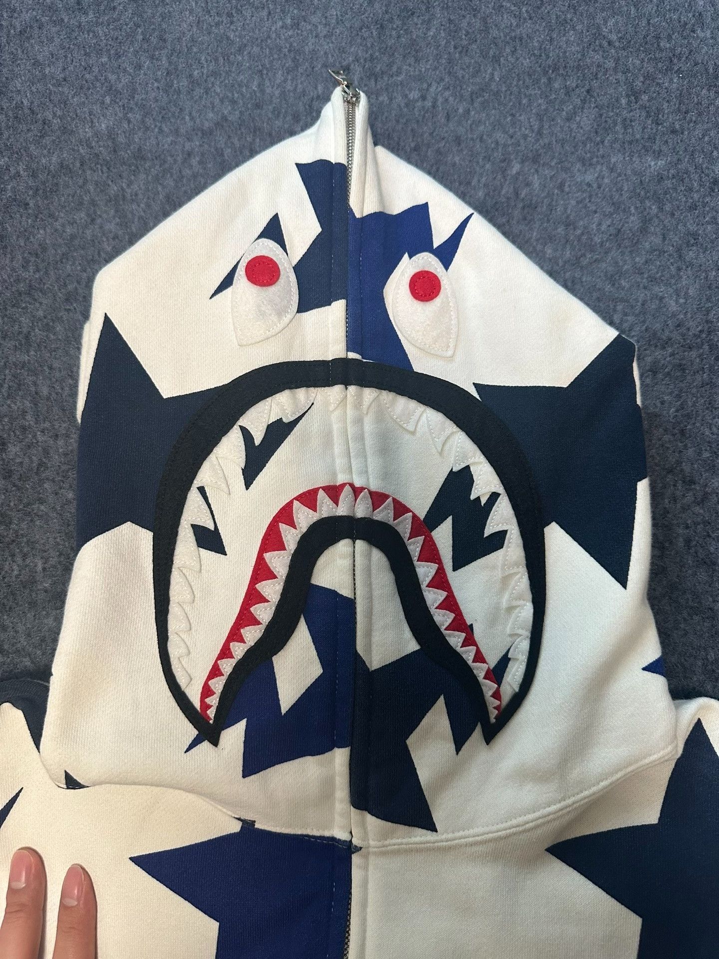 Bape A Bathing Ape Star Pattern Tiger Shark Full Zip Hoodie XL Size US XL / EU 56 / 4 - 4 Thumbnail