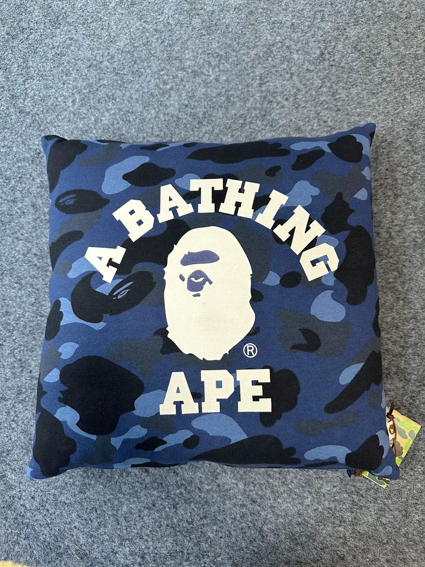 Bape A Bathing Ape Blue Camo Logo Cushion One Size Size ONE SIZE - 2 Thumbnail
