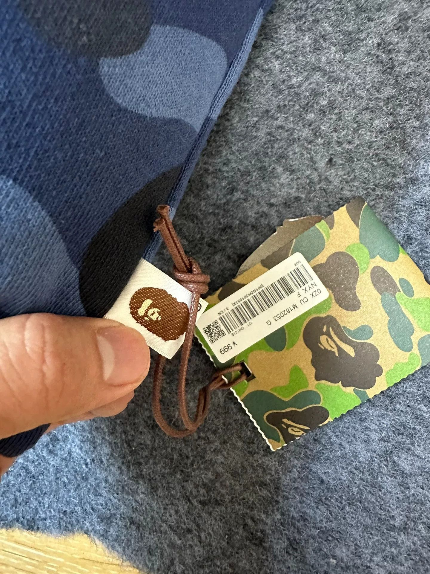 Bape A Bathing Ape Blue Camo Logo Cushion One Size Size ONE SIZE - 3 Thumbnail
