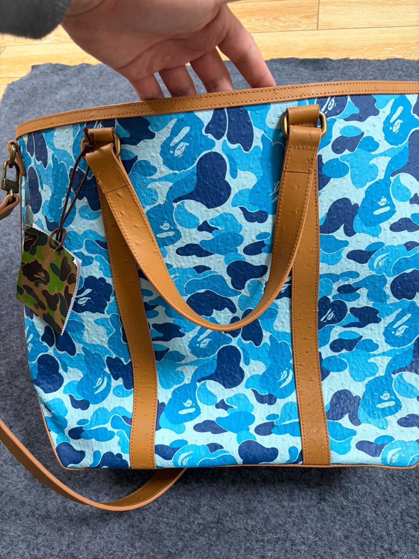 Bape A Bathing Ape Blue Camo Tote Bag ONE SIZE Size ONE SIZE - 4 Thumbnail