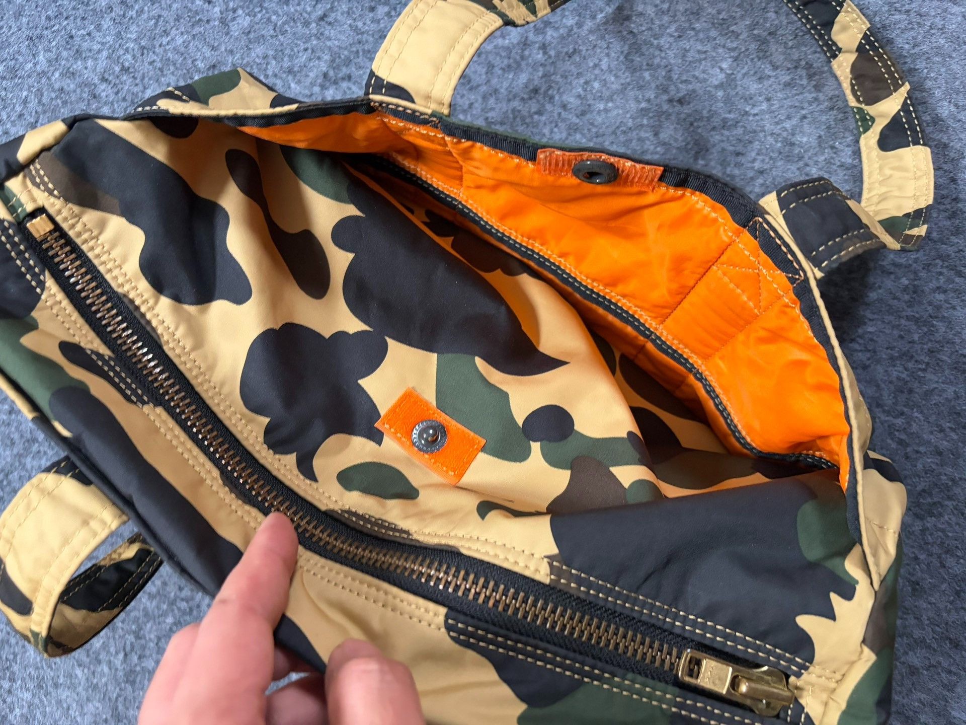 Bape Bape x Porter Yellow Camo Handbag One Size Size ONE SIZE - 5 Thumbnail