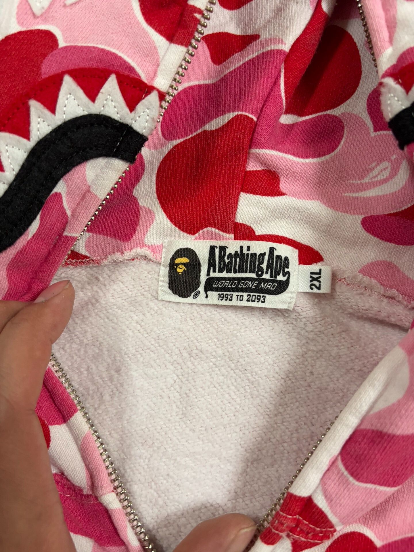 Bape BAPE ABC Pink Camo Shark Hoodie XXL Size US XXL / EU 58 / 5 - 6 Thumbnail