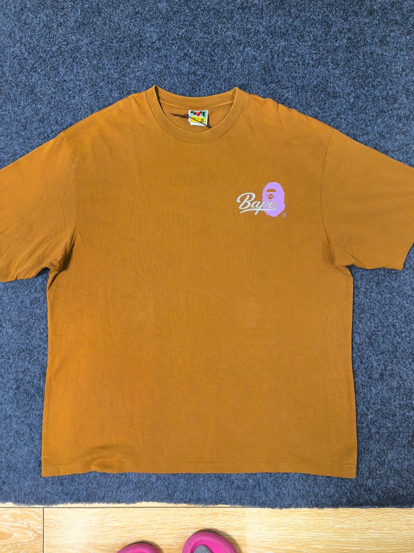Bape A Bathing Ape Logo T-Shirt Yellow Size 2XL Size US XXL / EU 58 / 5 - 2 Thumbnail