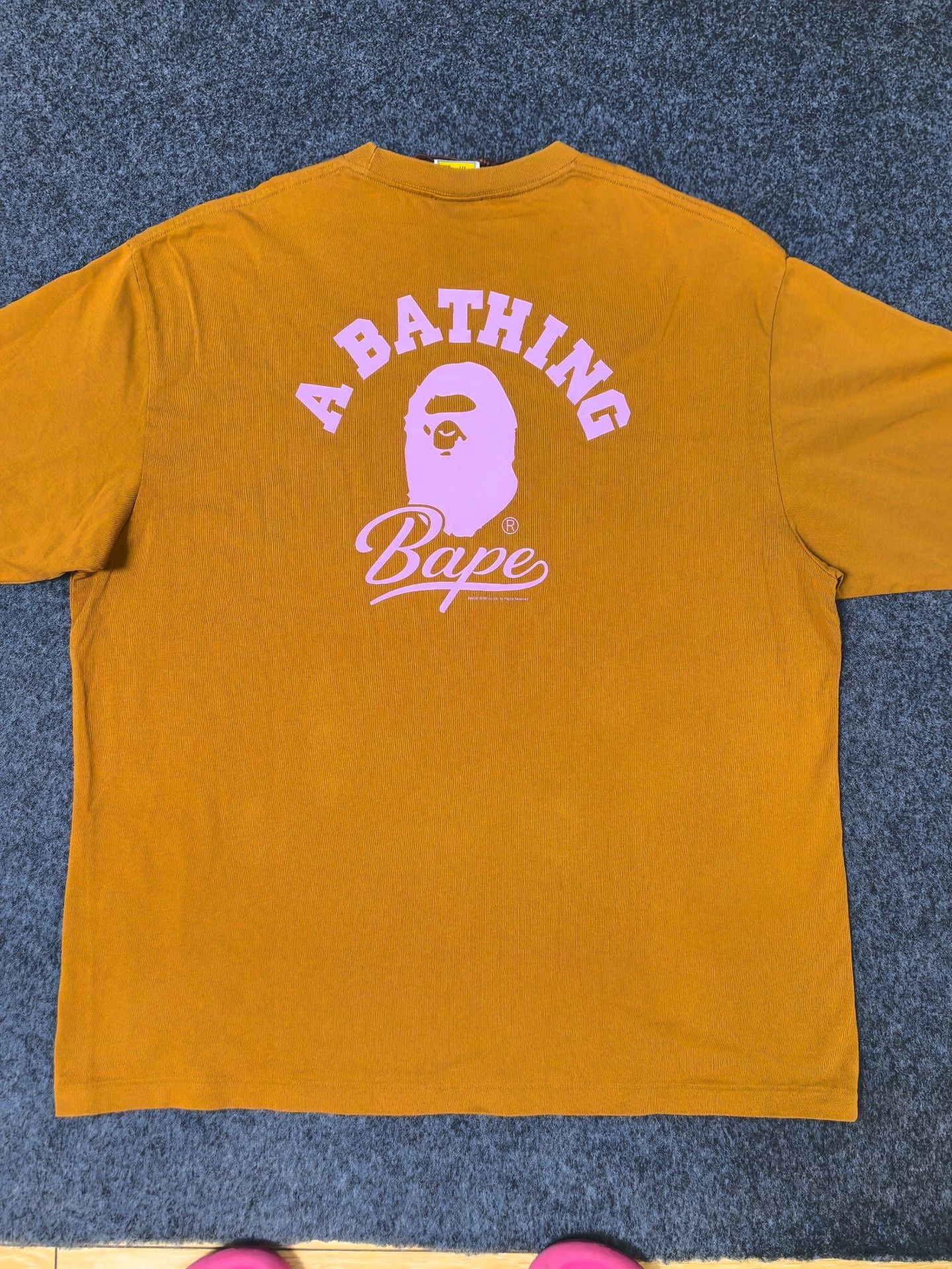 Bape A Bathing Ape Logo T-Shirt Yellow Size 2XL Size US XXL / EU 58 / 5 - 3 Thumbnail