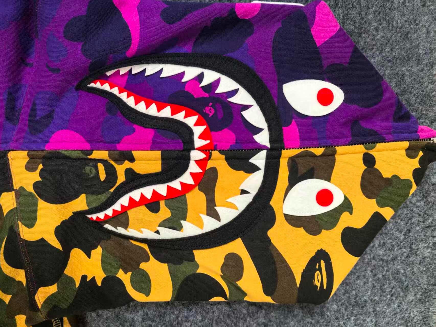 Bape BAPE Multi Camo Shark Hoodie 2XL Size US XXL / EU 58 / 5 - 8 Thumbnail