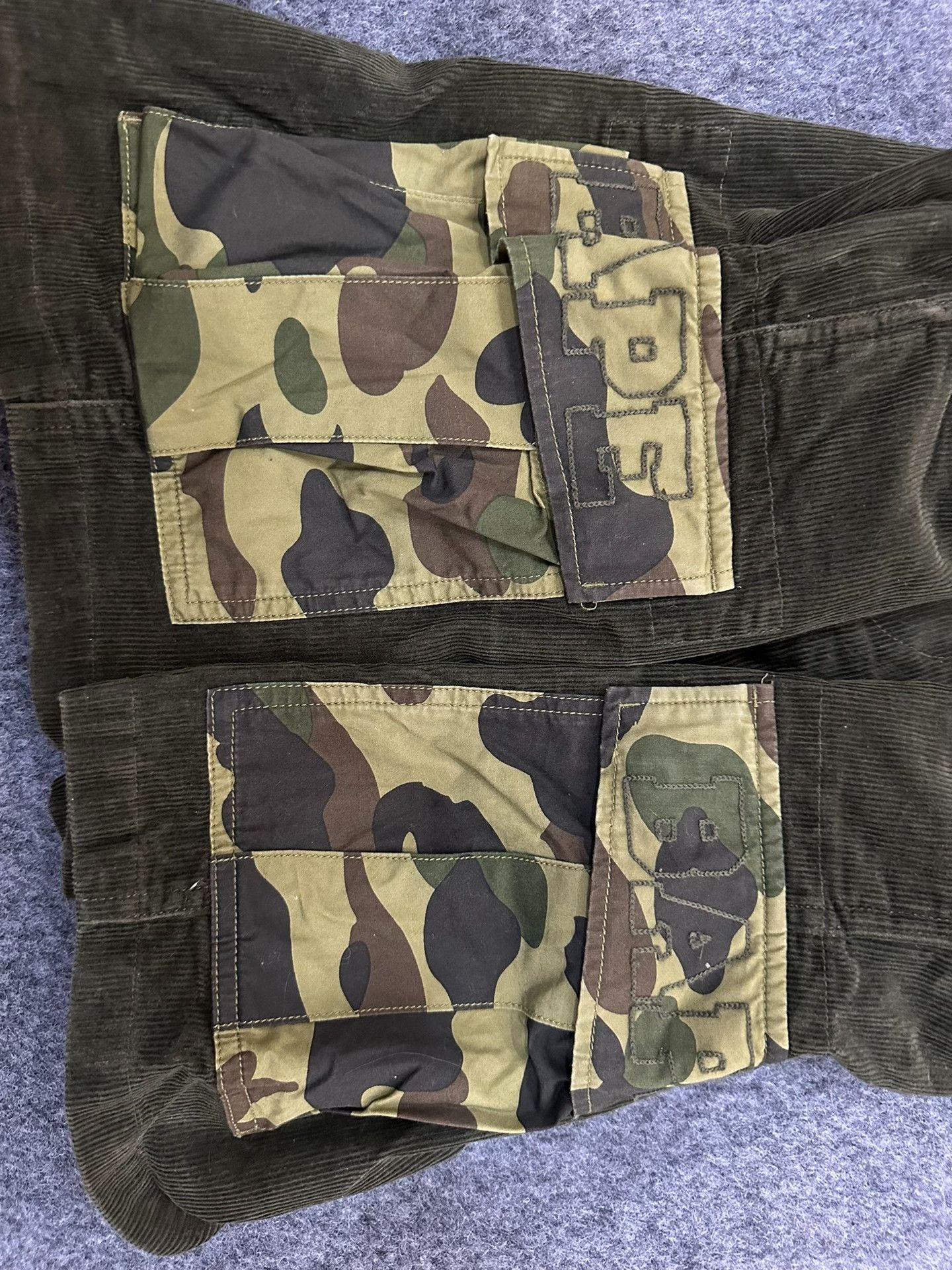 Bape A Bathing Ape Camo Corduroy Cargo Shorts Size M Size US 32 / EU 48 - 4 Thumbnail