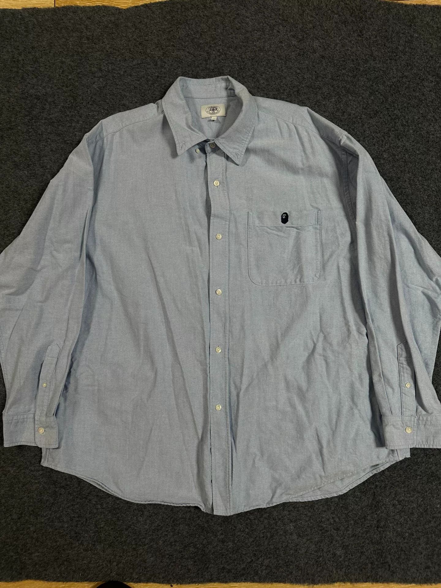 Bape BAPE Logo Pocket Button Up Shirt Size XL Size US XL / EU 56 / 4 - 2 Thumbnail