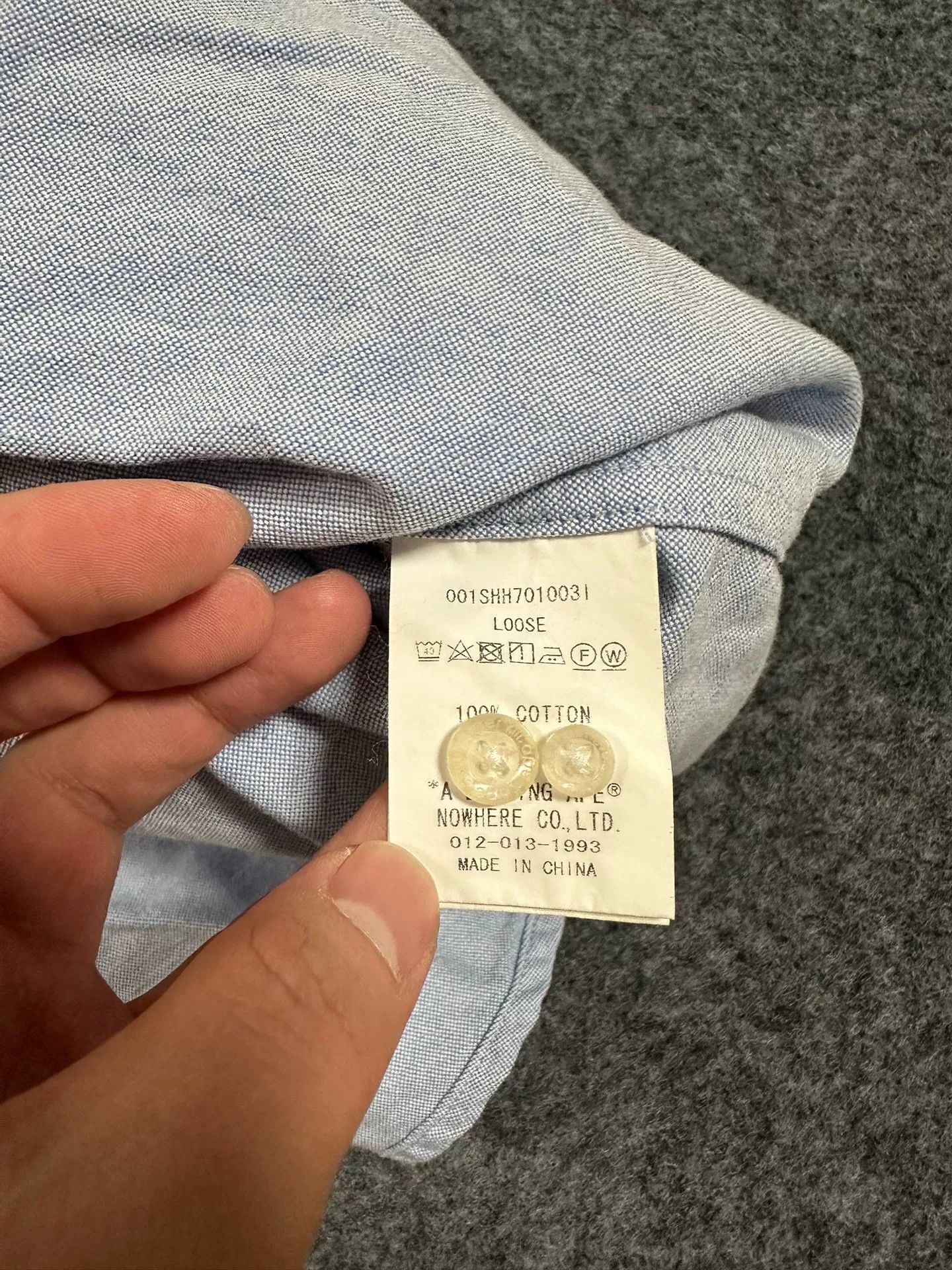 Bape BAPE Logo Pocket Button Up Shirt Size XL Size US XL / EU 56 / 4 - 7 Thumbnail