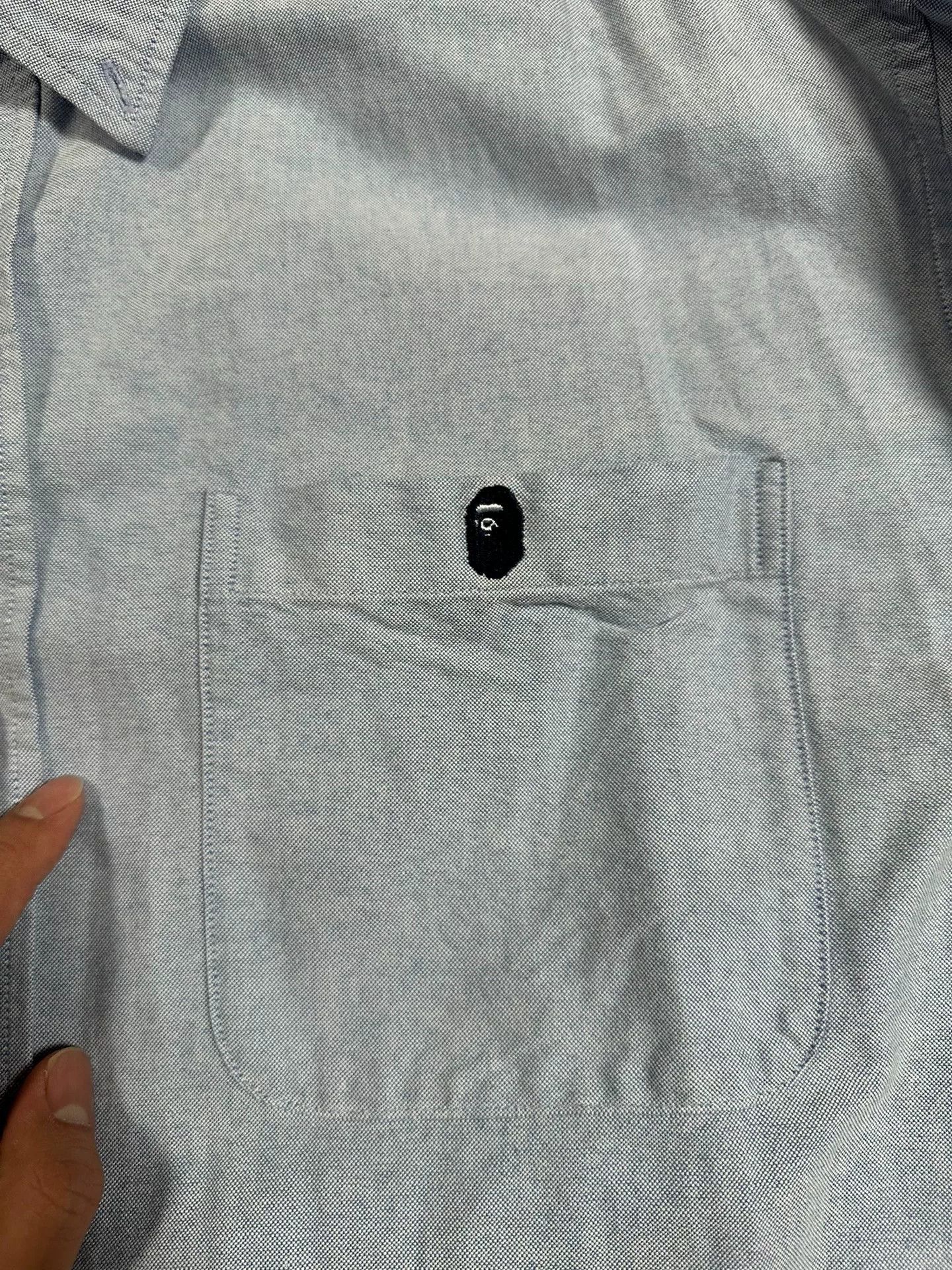 Bape BAPE Logo Pocket Button Up Shirt Size XL Size US XL / EU 56 / 4 - 4 Thumbnail