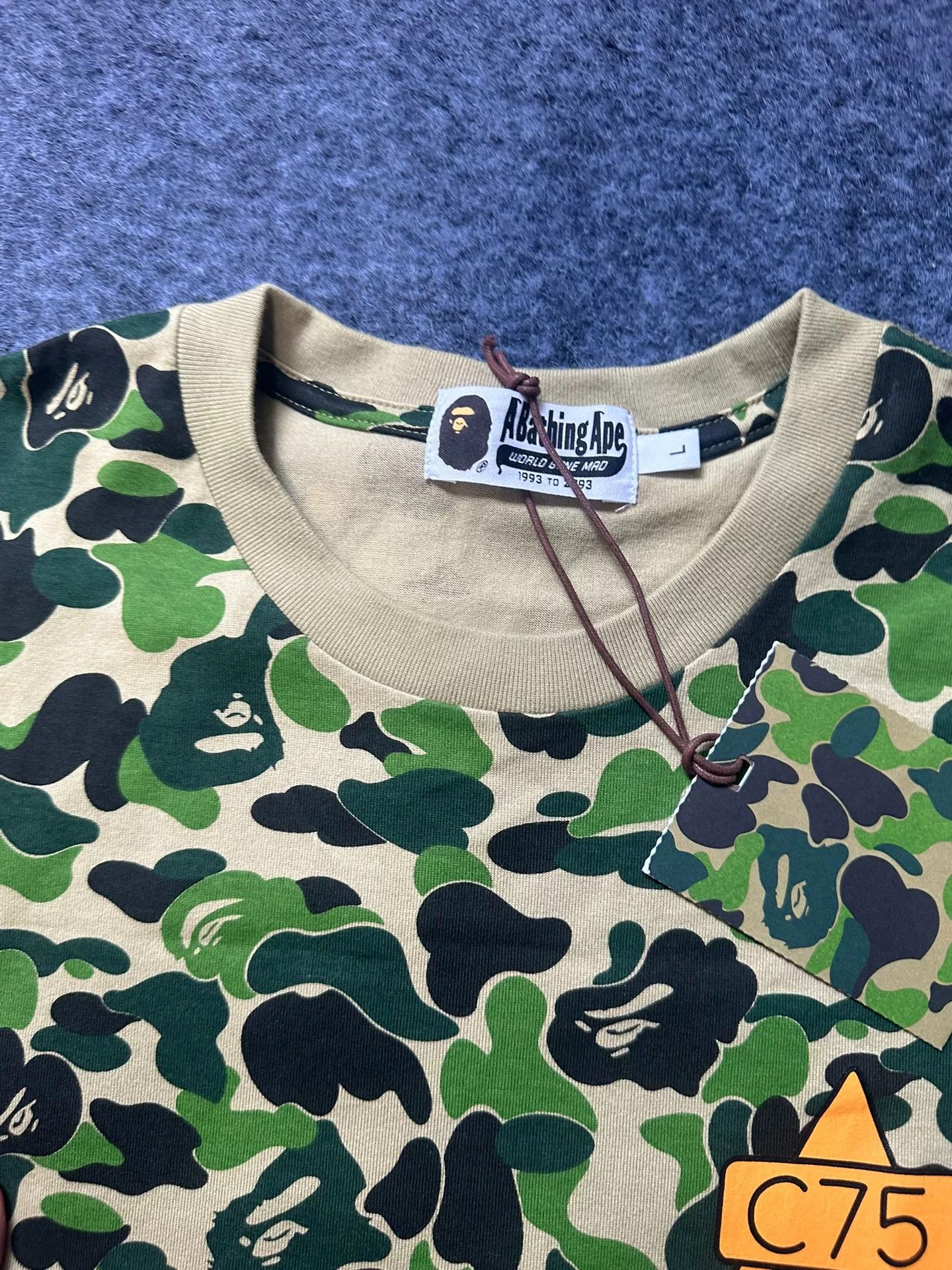 Bape BAPE ABC Camo C75 T-Shirt Size L Size US L / EU 52-54 / 3 - 4 Thumbnail