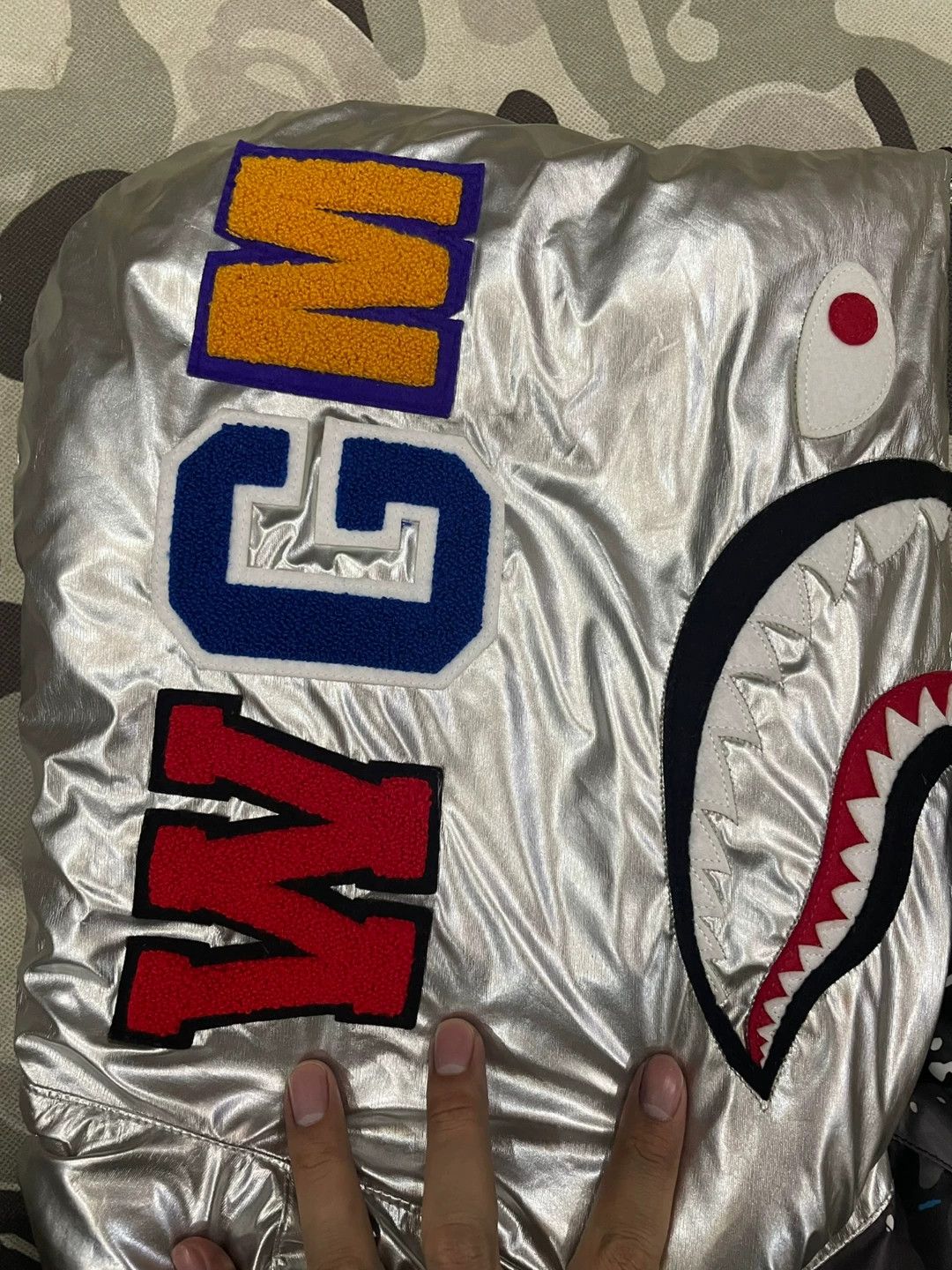 Bape A Bathing Ape Star Camo Shark Down Jacket Size L Size US L / EU 52-54 / 3 - 4 Thumbnail
