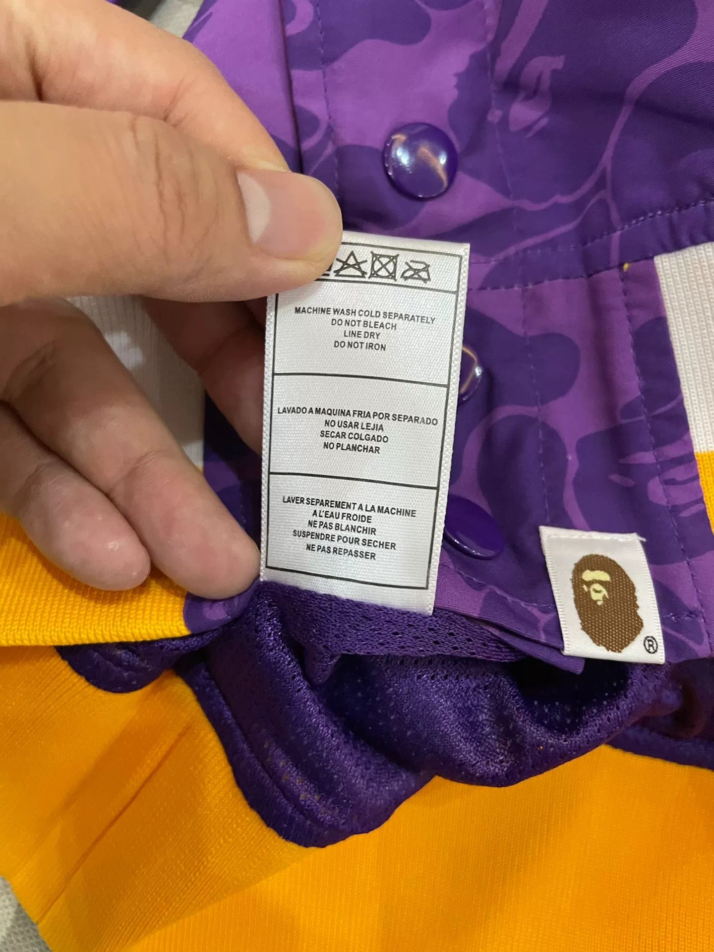Bape BAPE x Mitchell & Ness Lakers Camo Jacket Size M Size US M / EU 48-50 / 2 - 6 Thumbnail