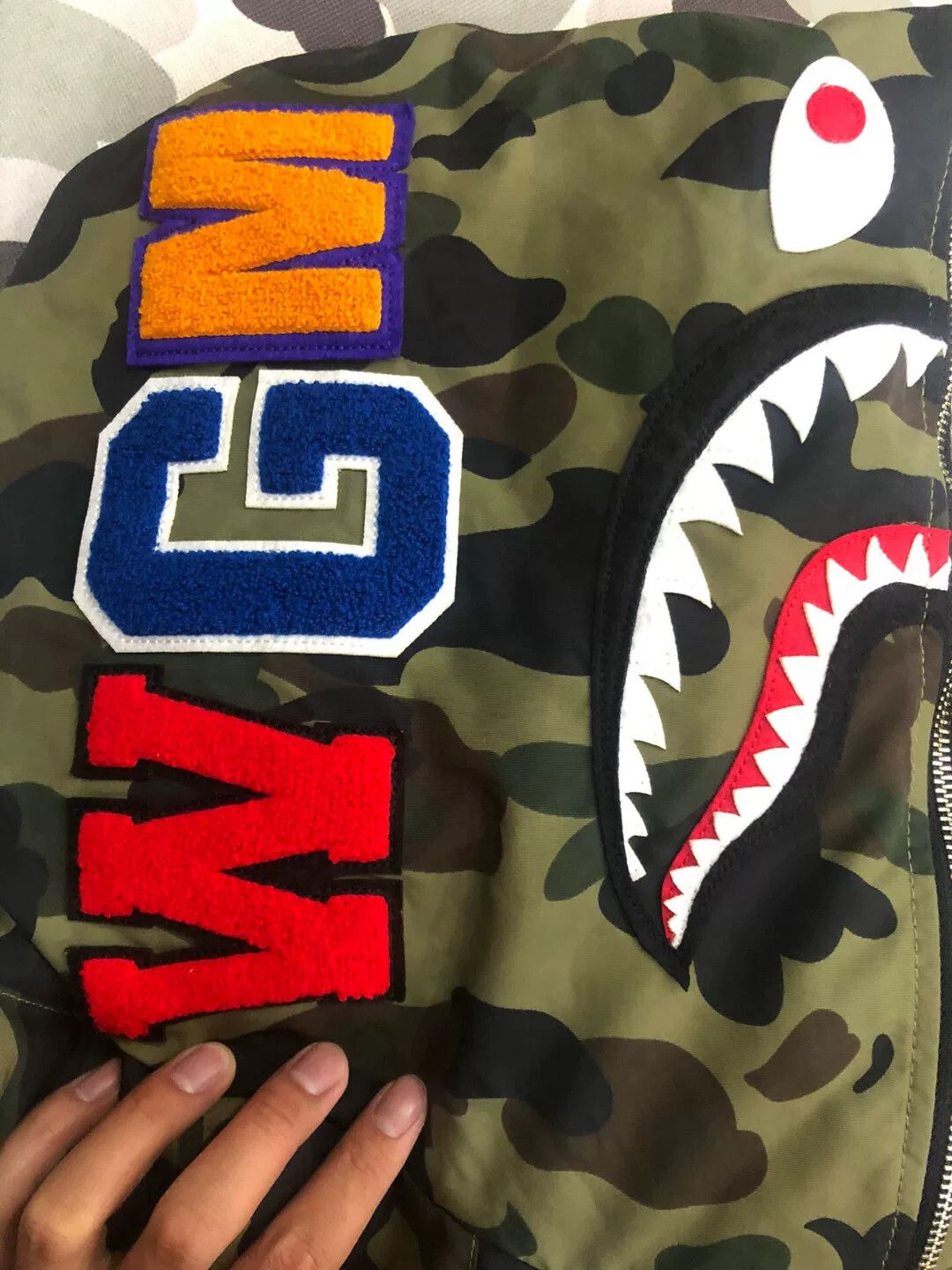 Bape A Bathing Ape Camo Shark Puffer Jacket Size M Size US M / EU 48-50 / 2 - 4 Thumbnail