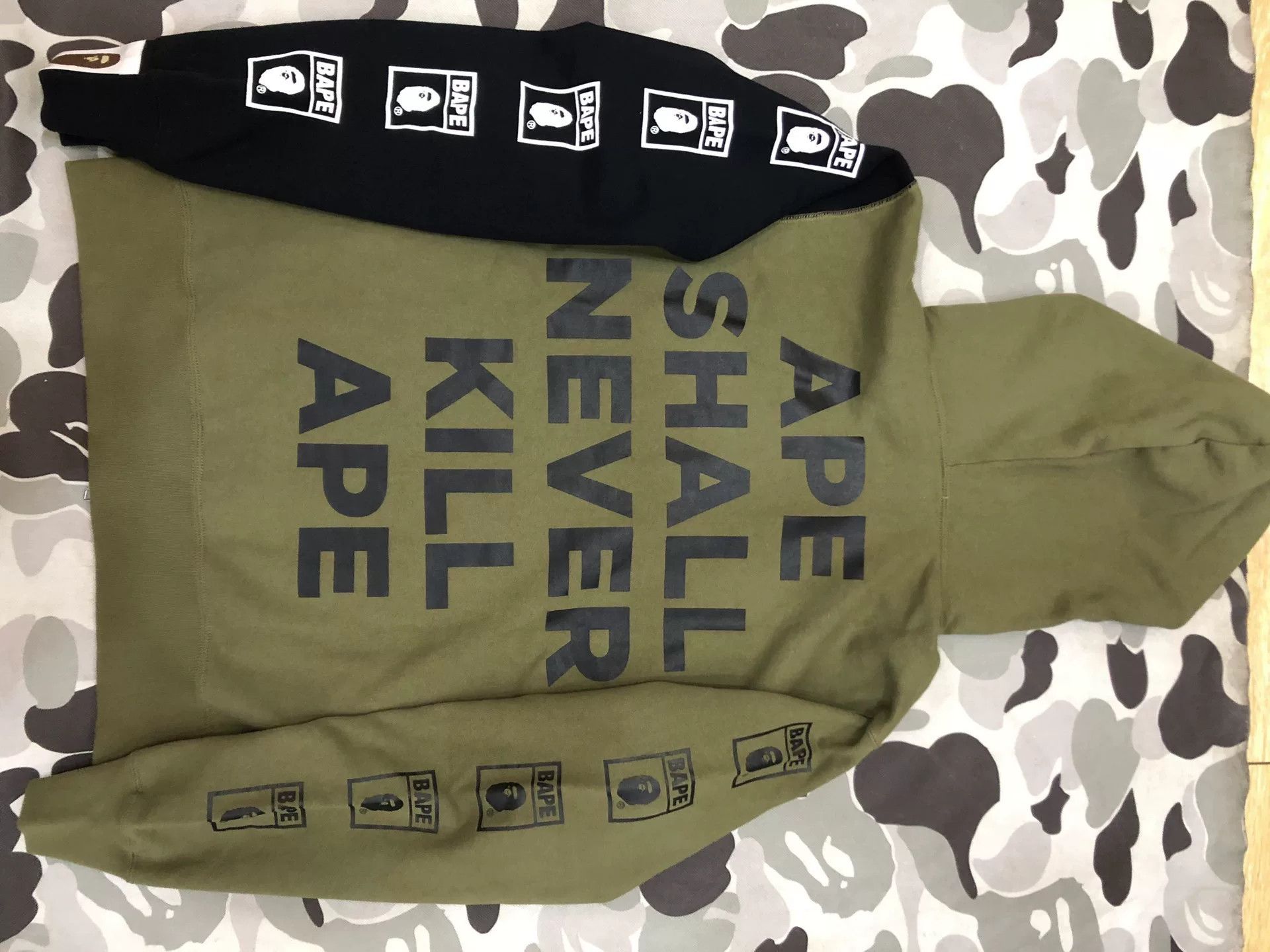 Bape A Bathing Ape Ape Shall Never Kill Hoodie Size L Size US L / EU 52-54 / 3 - 3 Thumbnail