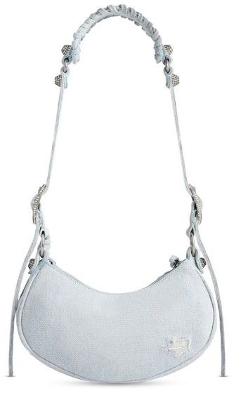 Balenciaga le cagole xs rhinestones shoulder bag light blue Size ONE SIZE - 3 Thumbnail