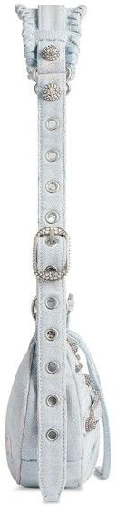 Balenciaga le cagole xs rhinestones shoulder bag light blue Size ONE SIZE - 2 Thumbnail