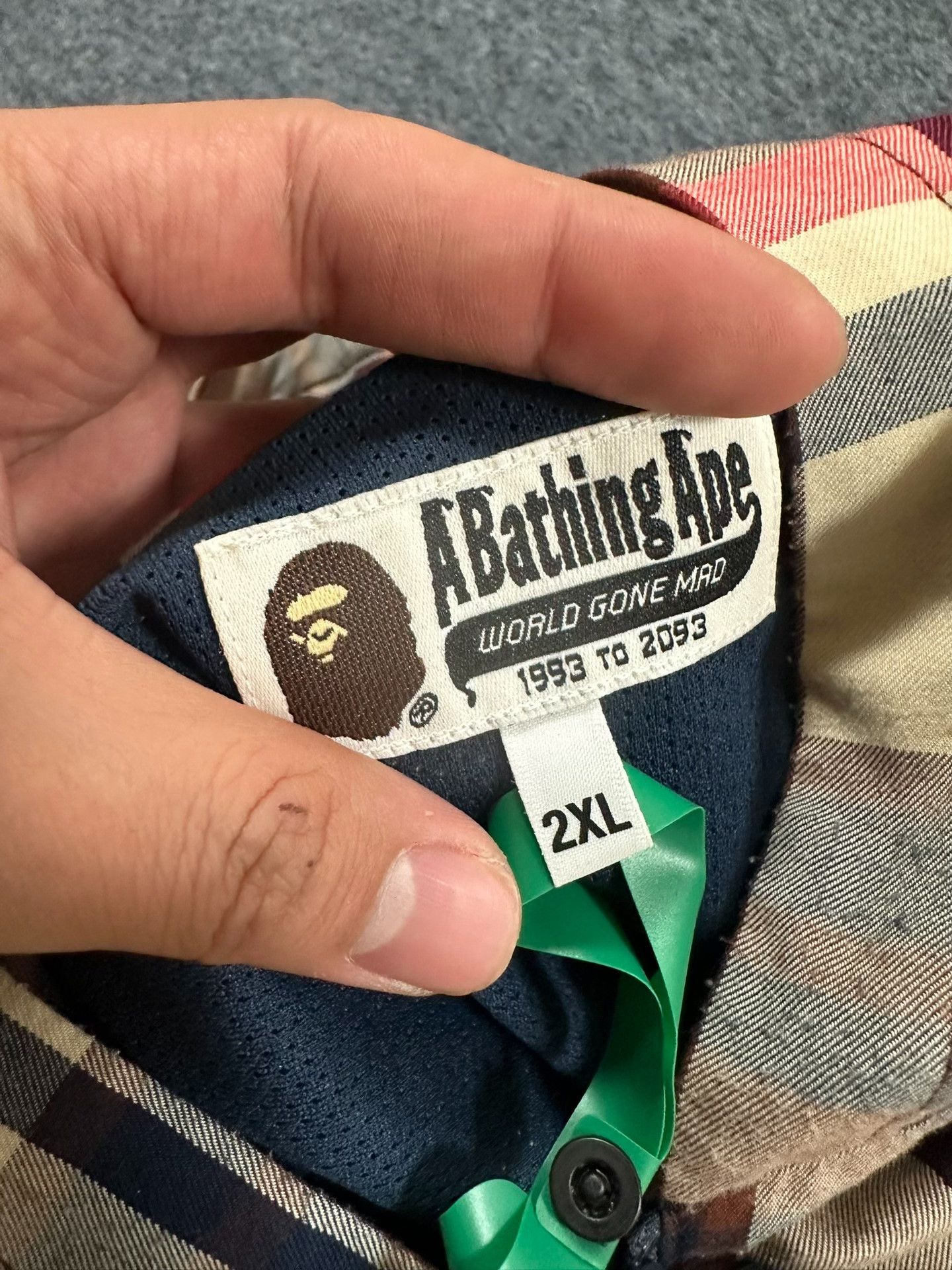 Bape A Bathing Ape Plaid Logo Patch Jacket Size XXL Size US XXL / EU 58 / 5 - 7 Thumbnail