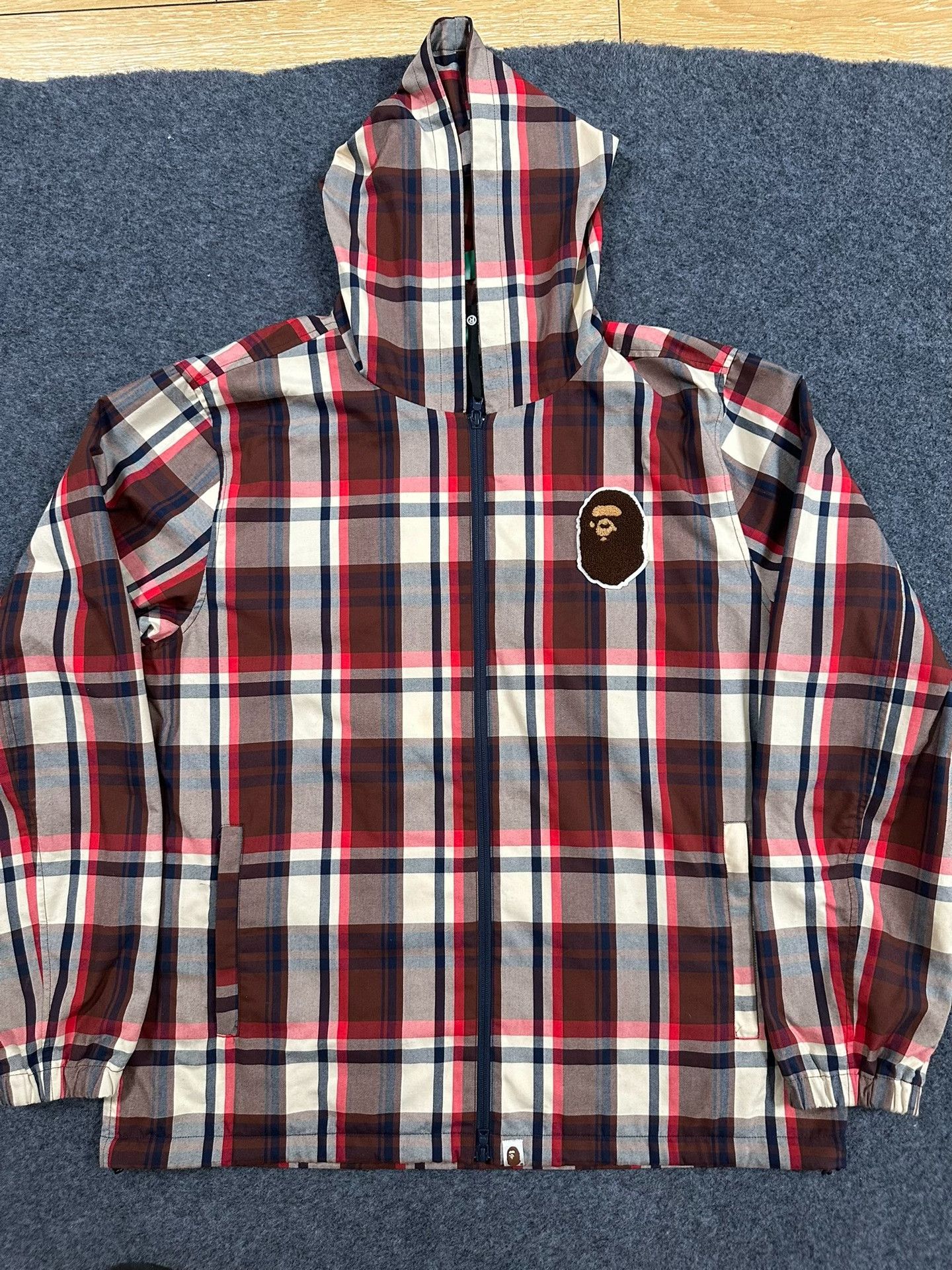 Bape A Bathing Ape Plaid Logo Patch Jacket Size XXL Size US XXL / EU 58 / 5 - 2 Thumbnail