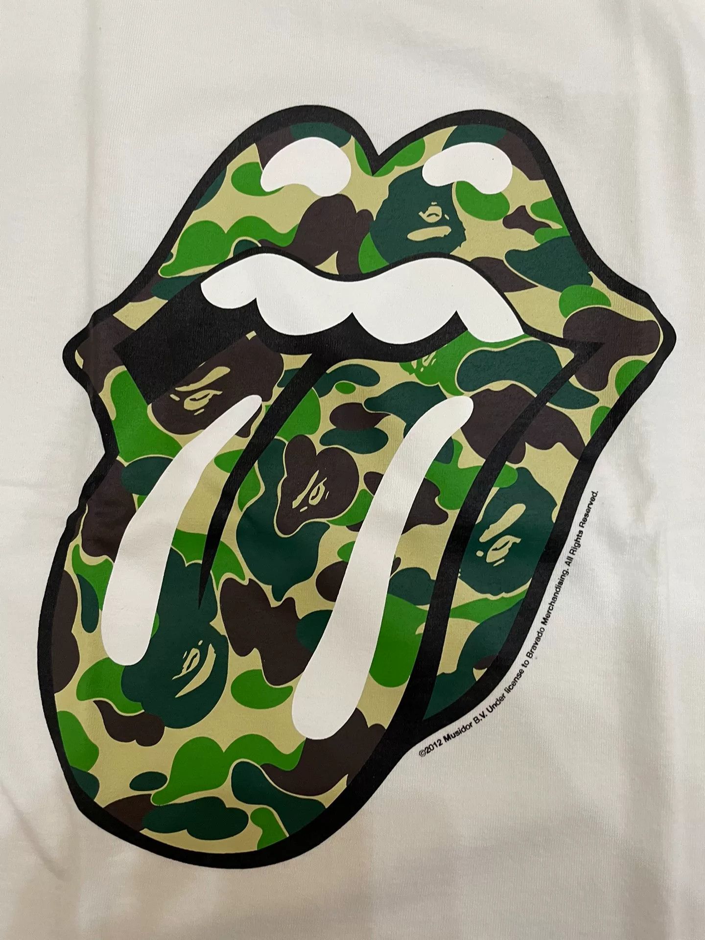 Bape Bape x Rolling Stones Camo Logo T-Shirt Size M Size US M / EU 48-50 / 2 - 3 Thumbnail