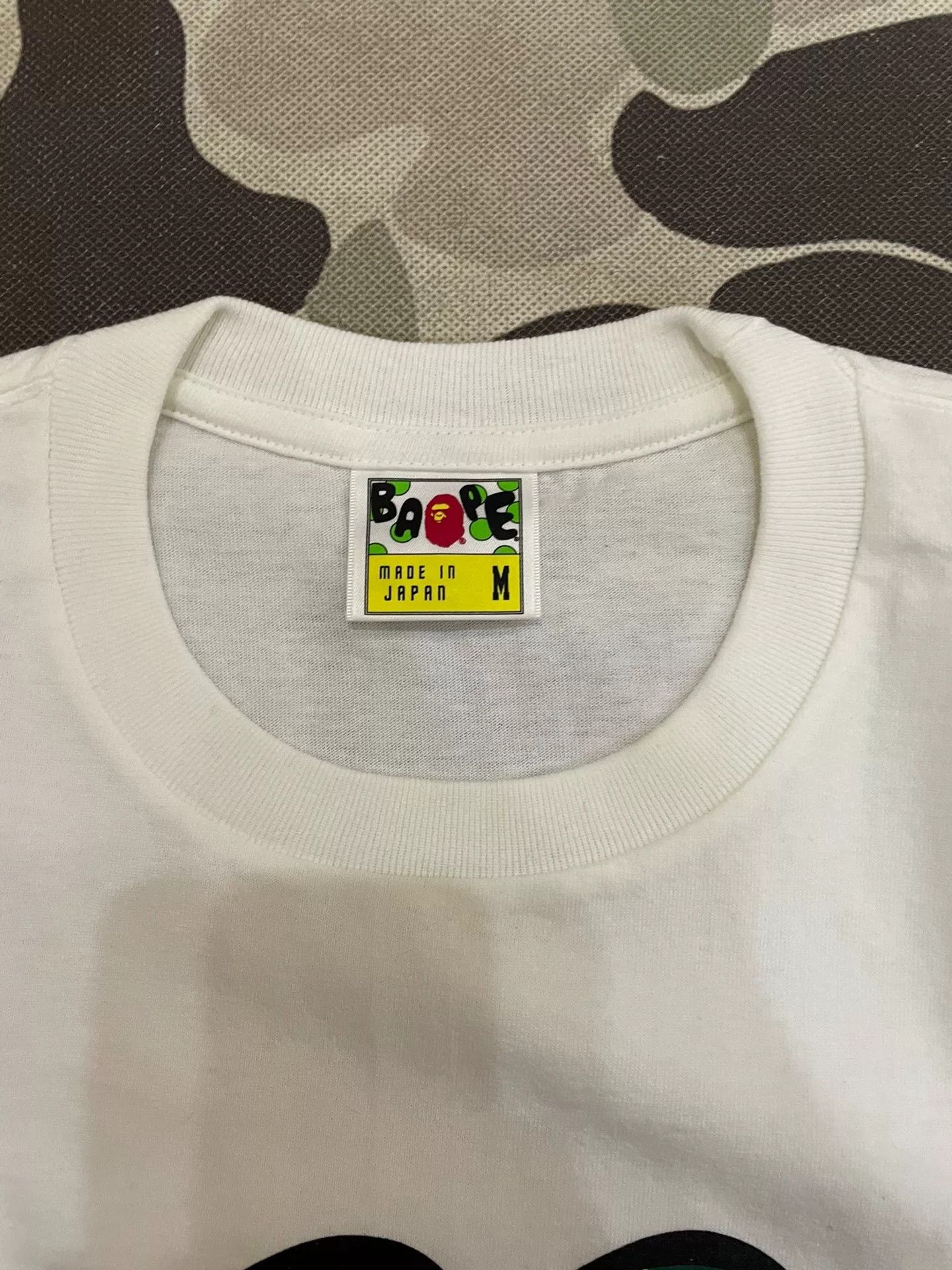 Bape Bape x Rolling Stones Camo Logo T-Shirt Size M Size US M / EU 48-50 / 2 - 4 Thumbnail