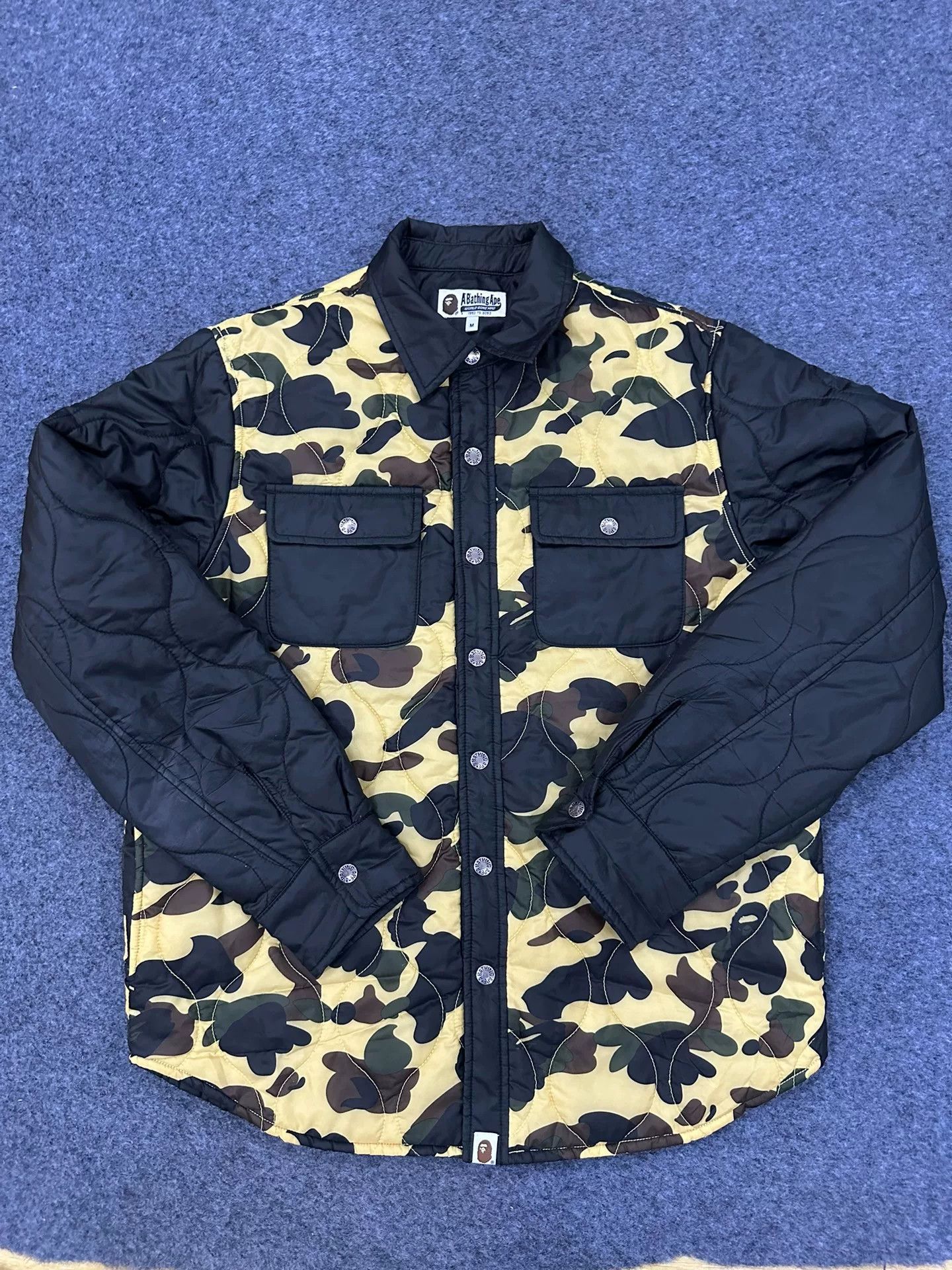 Bape Bape Camo Quilted Shirt Jacket Size M Size US M / EU 48-50 / 2 - 2 Thumbnail