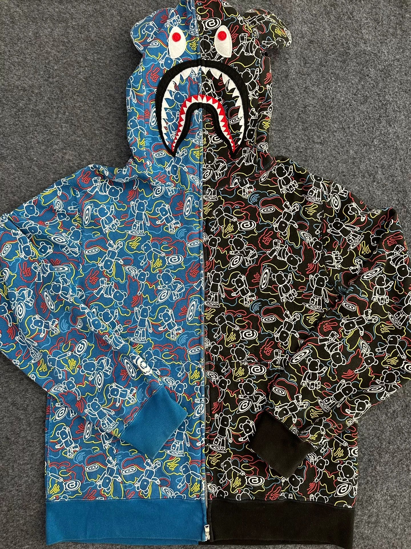 Bape A Bathing Ape x Medicom Toy Camo Shark Hoodie Size 2XL Size US XXL / EU 58 / 5 - 2 Thumbnail