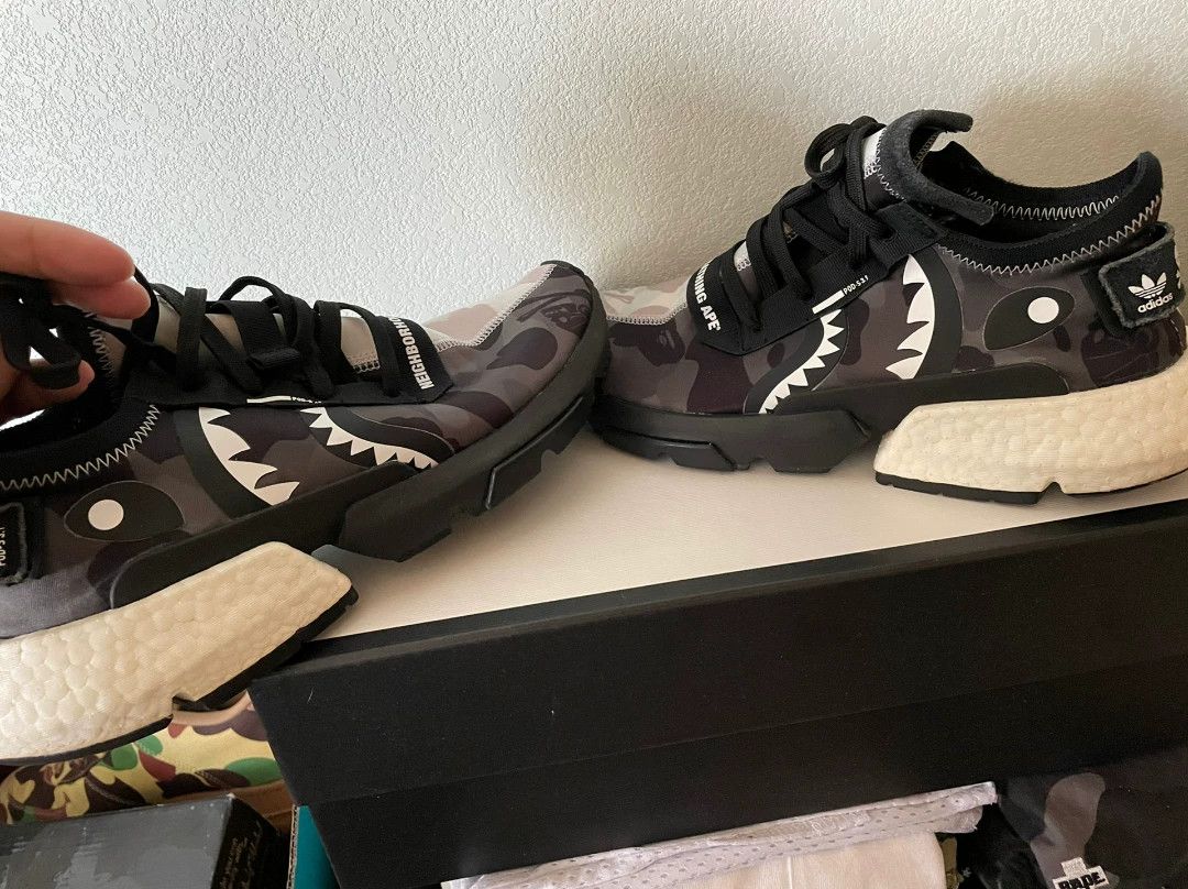 Adidas × Bape × Neighborhood Bape x Neighborhood x Adidas Camo POD-S3.1 Sneakers US 8.5 Size US 8.5 / EU 41-42 - 4 Thumbnail