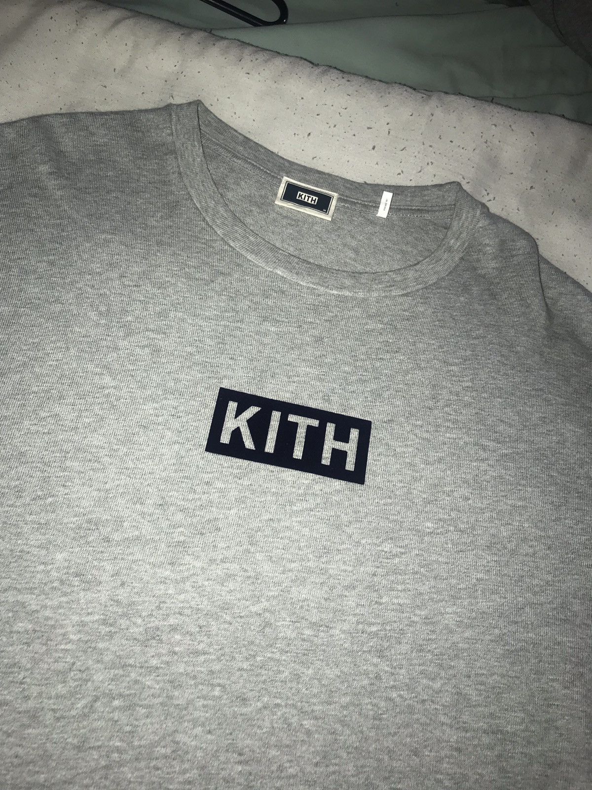 Kith Kith Classic Logo Heather Grey Box Logo Long sleeve Supreme 