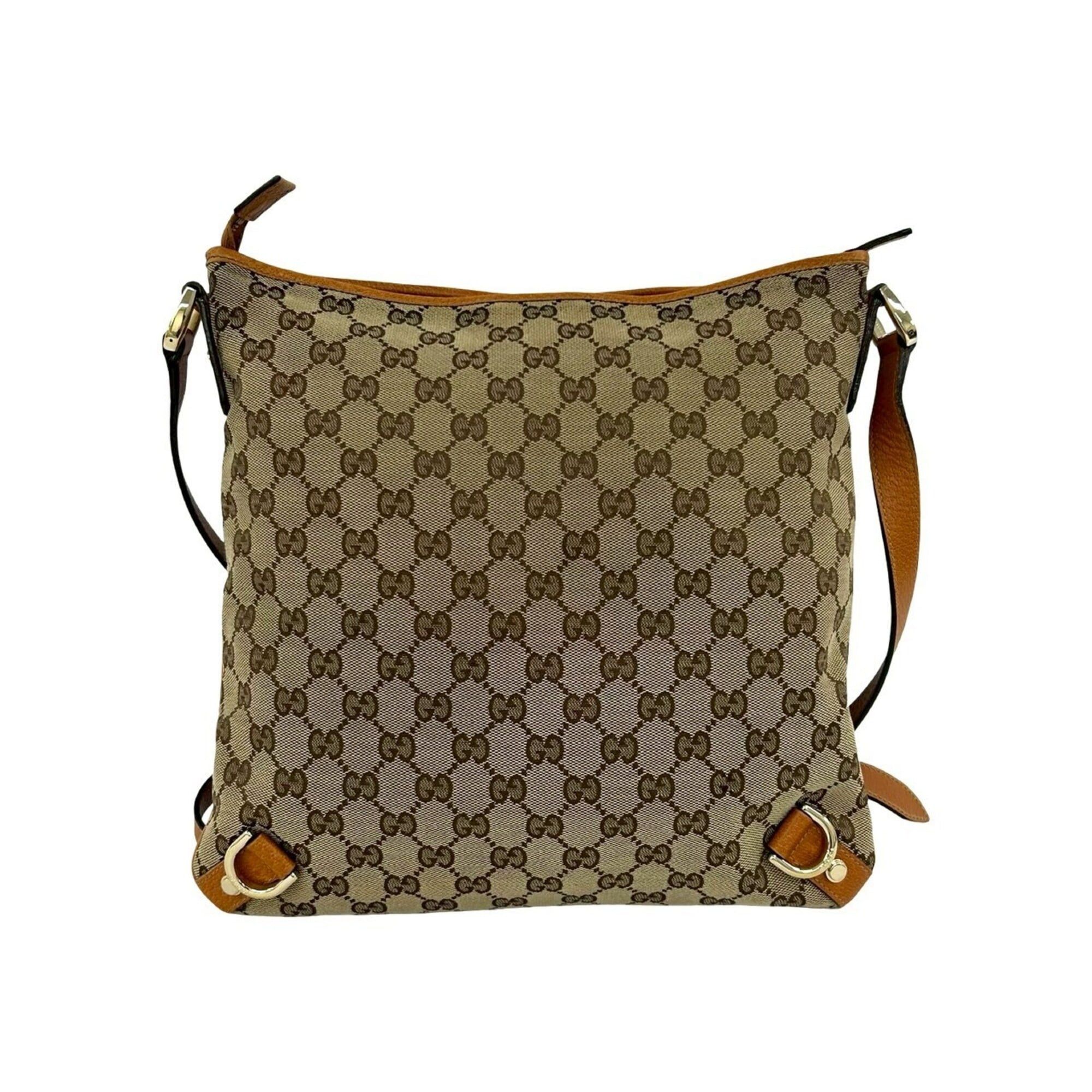 Gucci GUCCI GG Logo Hardware Canvas Leather Semi-One Shoulder Bag Mini Tote Sacoche Brown 60526 Size ONE SIZE - 3 Thumbnail