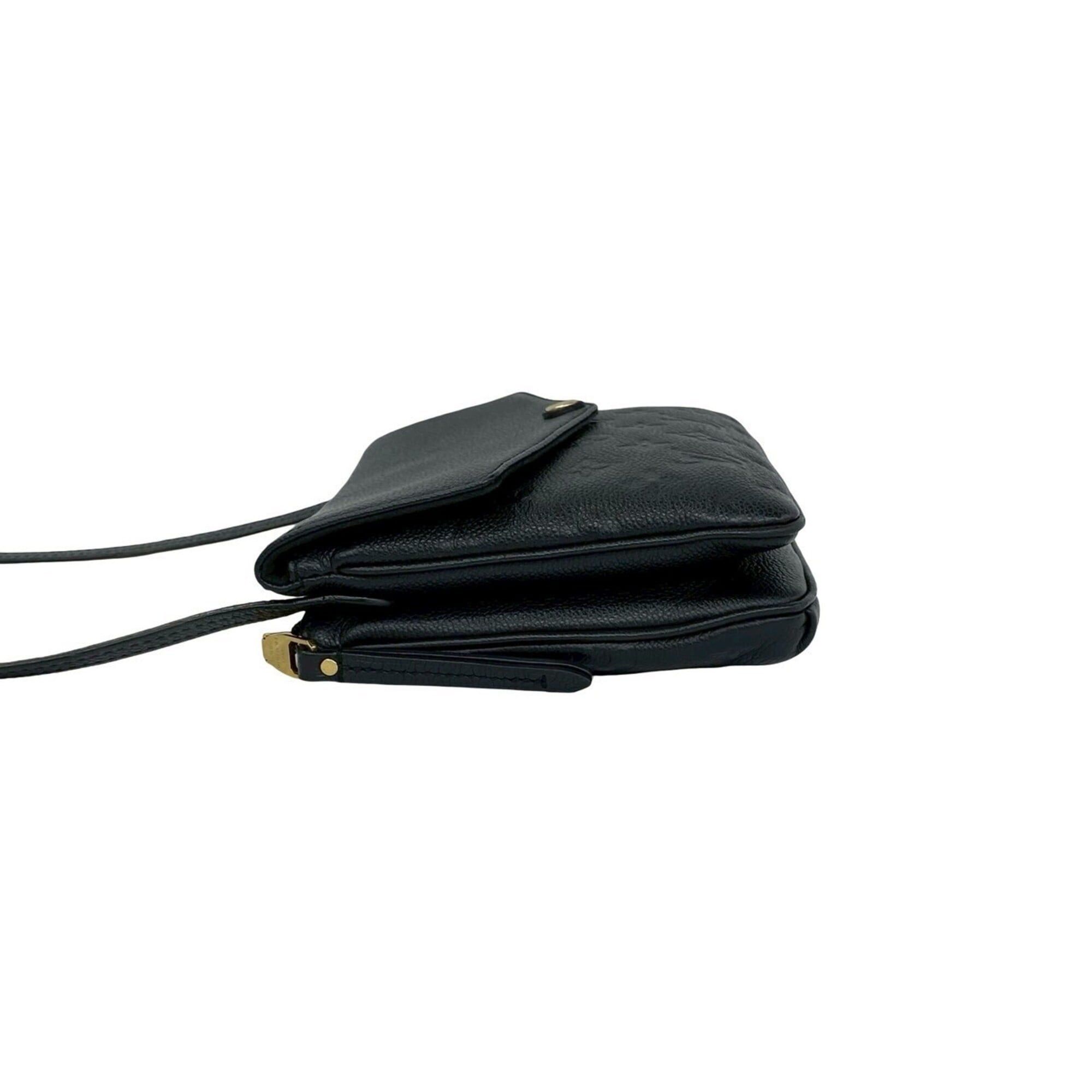 Louis Vuitton Louis Vuitton Twice Monogram Empreinte Leather Genuine Shoulder Bag Pochette Noir 514-7 Size ONE SIZE - 5 Thumbnail