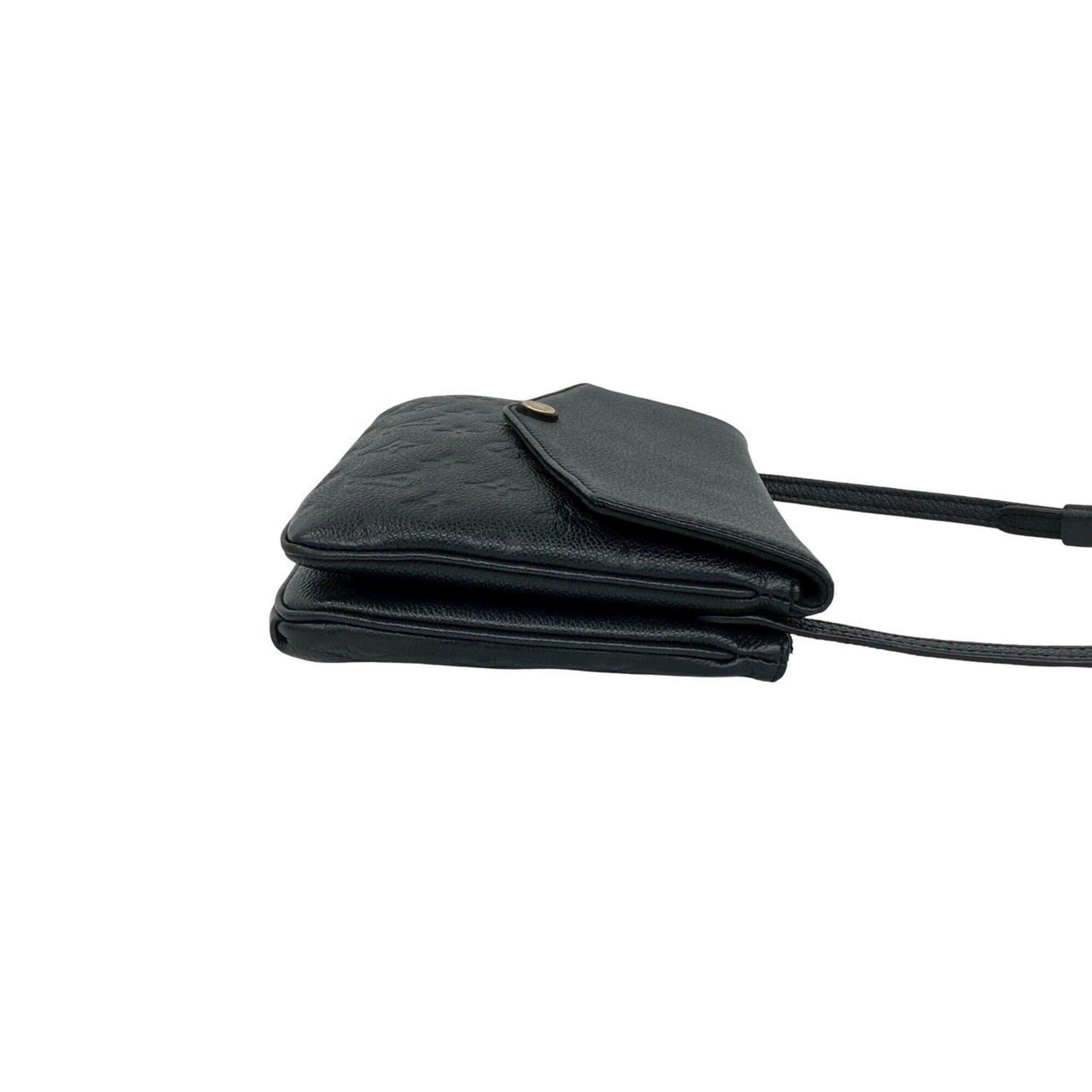 Louis Vuitton Louis Vuitton Twice Monogram Empreinte Leather Genuine Shoulder Bag Pochette Noir 514-7 Size ONE SIZE - 6 Thumbnail