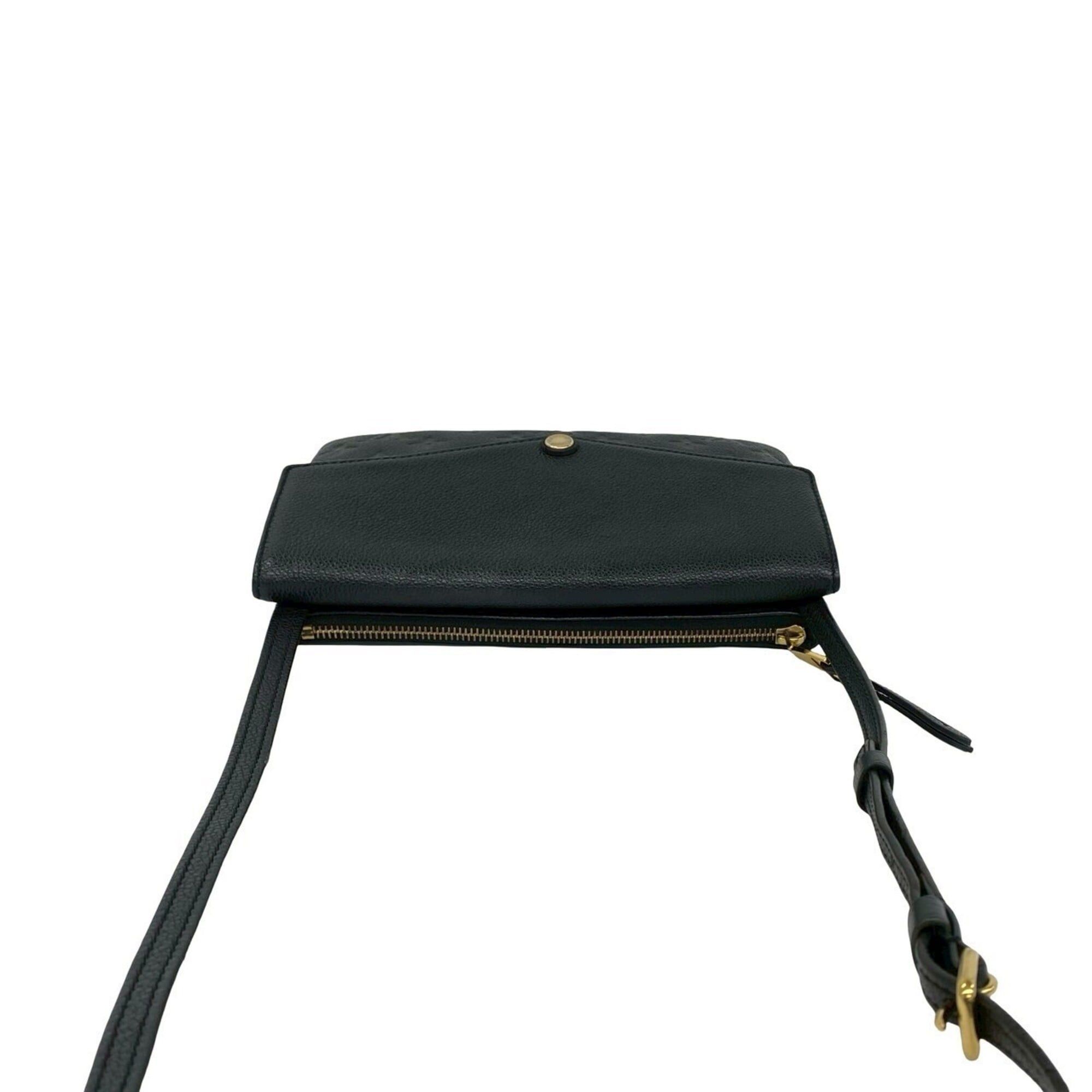 Louis Vuitton Louis Vuitton Twice Monogram Empreinte Leather Genuine Shoulder Bag Pochette Noir 514-7 Size ONE SIZE - 4 Thumbnail
