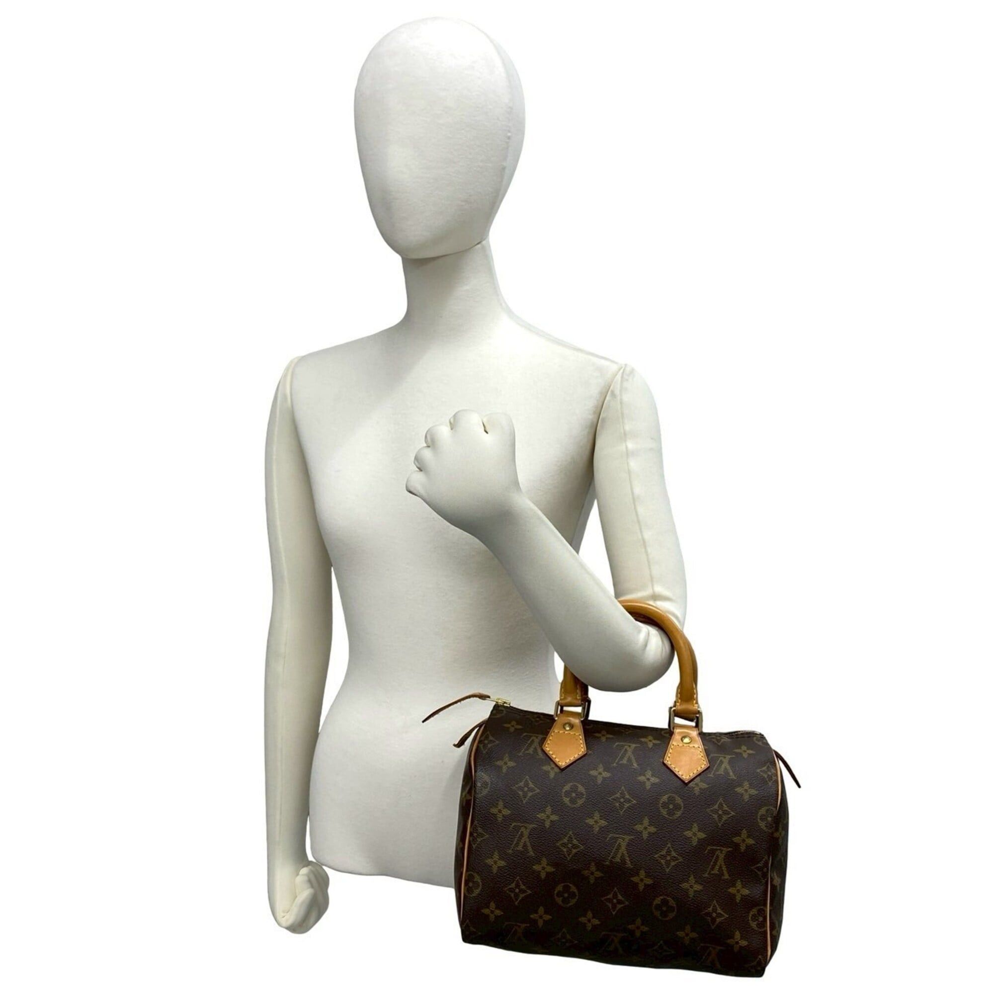 Louis Vuitton LOUIS VUITTON Speedy 25 Vintage Monogram Leather Handbag Mini Boston Bag Brown 92-10 Size ONE SIZE - 2 Thumbnail
