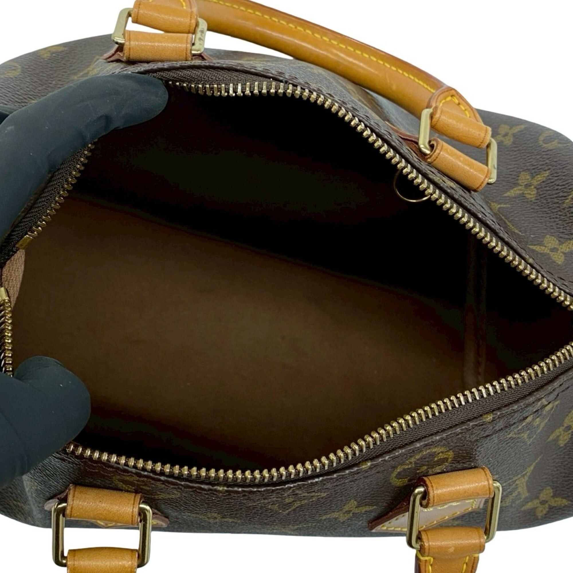 Louis Vuitton LOUIS VUITTON Speedy 25 Vintage Monogram Leather Handbag Mini Boston Bag Brown 92-10 Size ONE SIZE - 9 Thumbnail