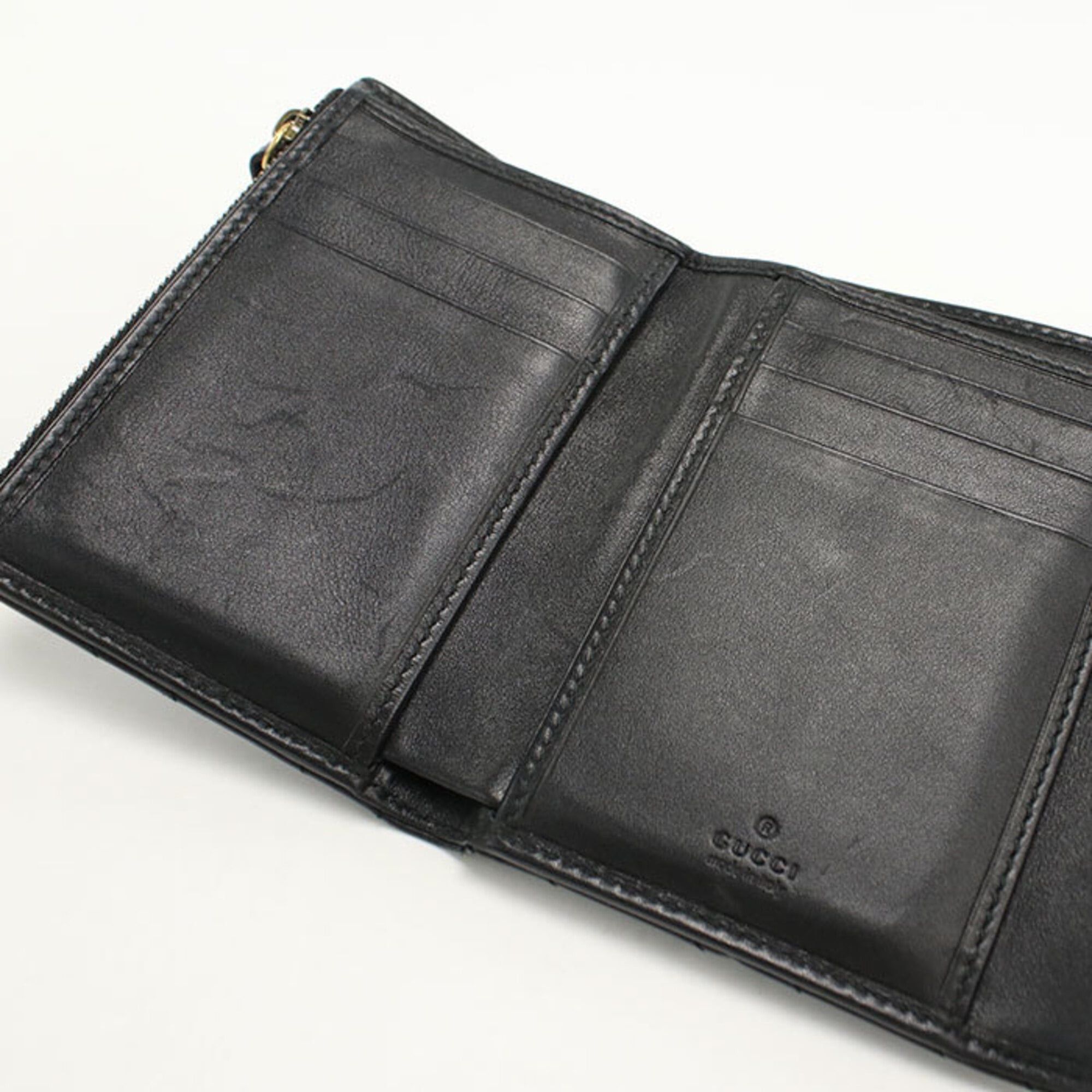 Gucci Gucci Tri-fold Wallet 474802 GG Marmont Women's Black Size ONE SIZE - 6 Thumbnail