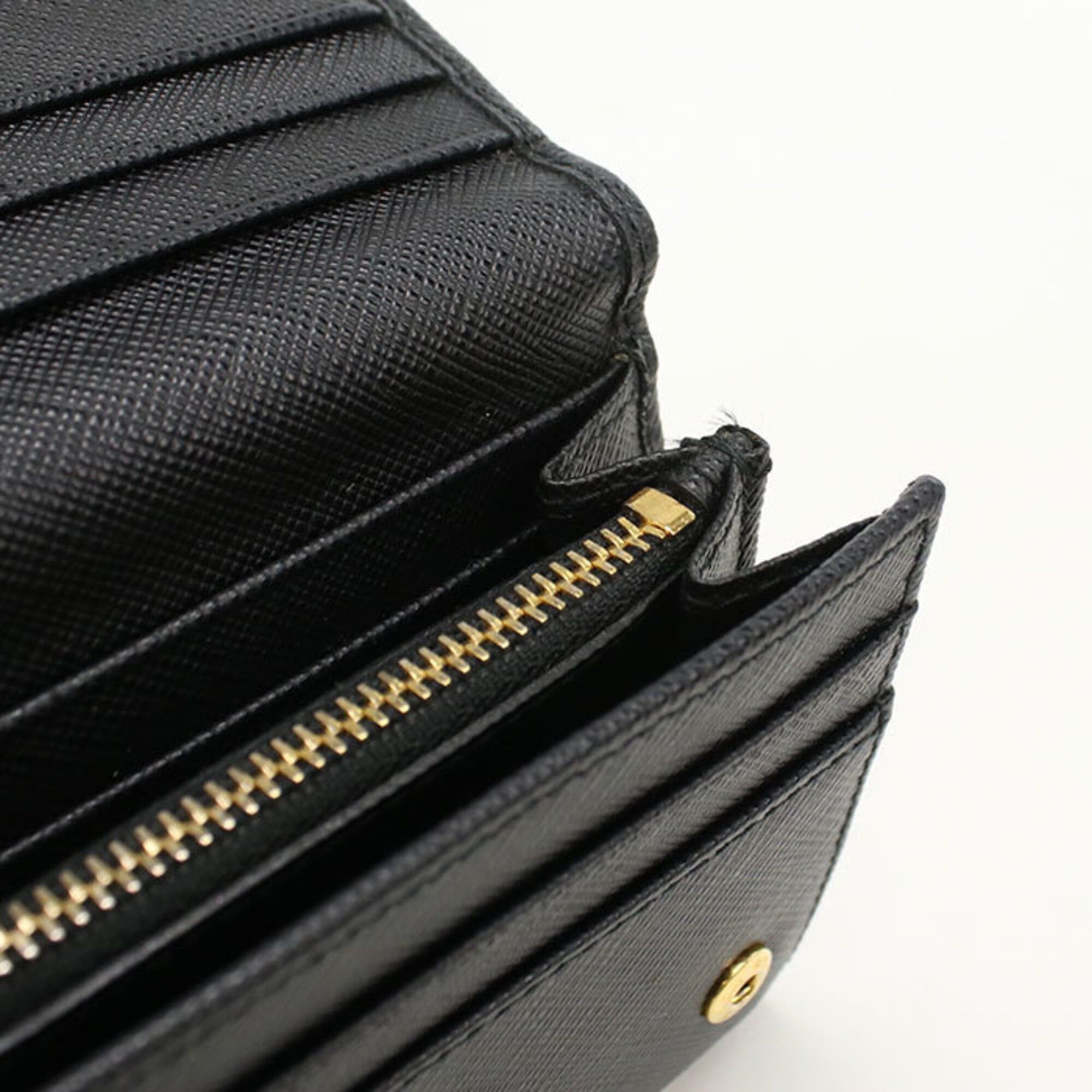 Prada Prada Bi-fold Long Wallet 1MH132 Saffiano Leather Women's Black Size ONE SIZE - 6 Thumbnail